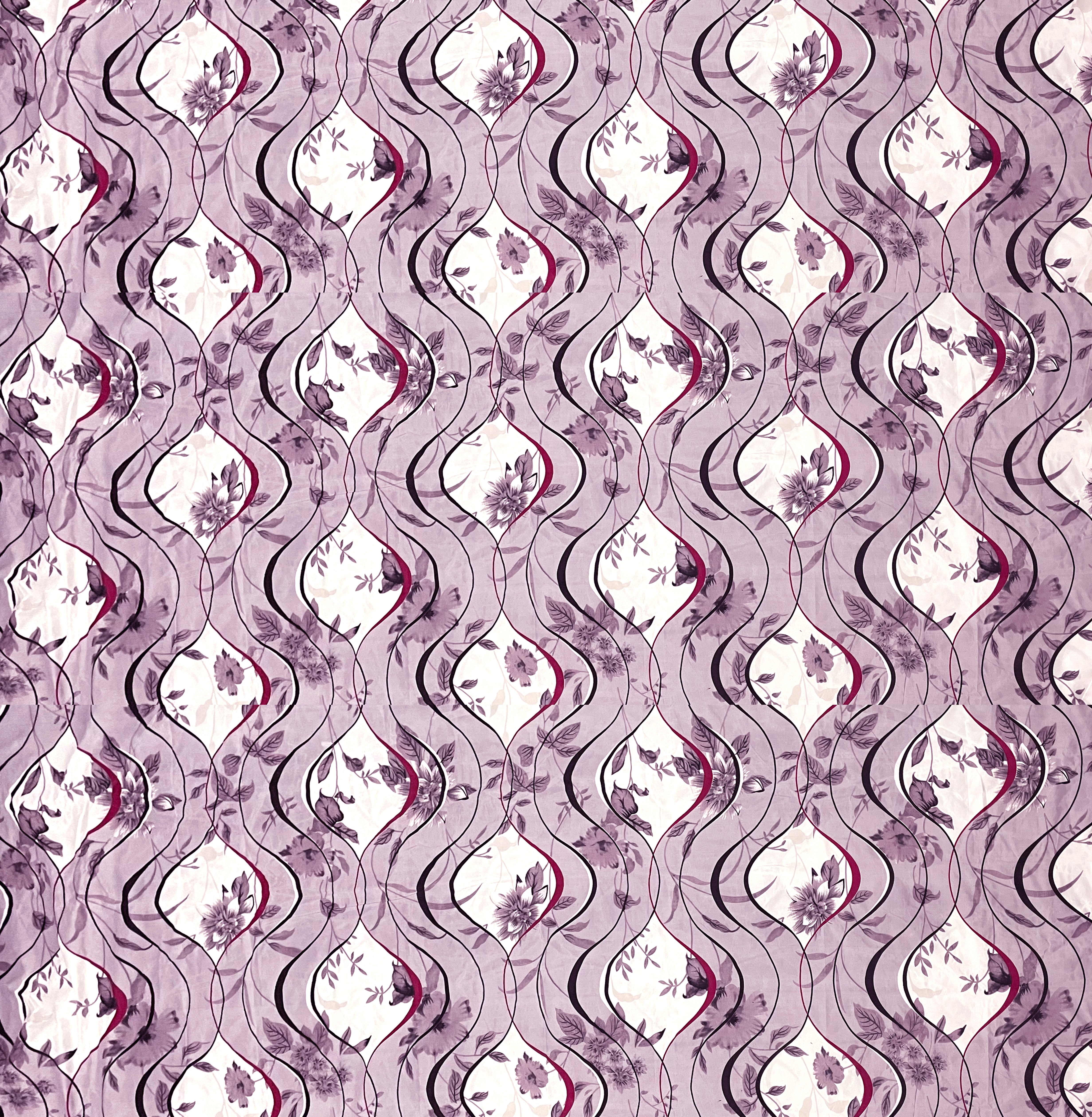 Europa- Waves in Lush Purple - 240 Tc King Fitted Bedsheet