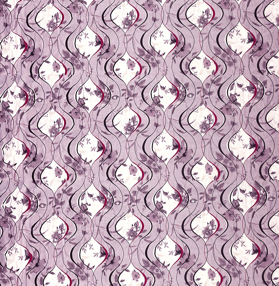 Europa- Waves in Lush Purple - 240 Tc King Fitted Bedsheet