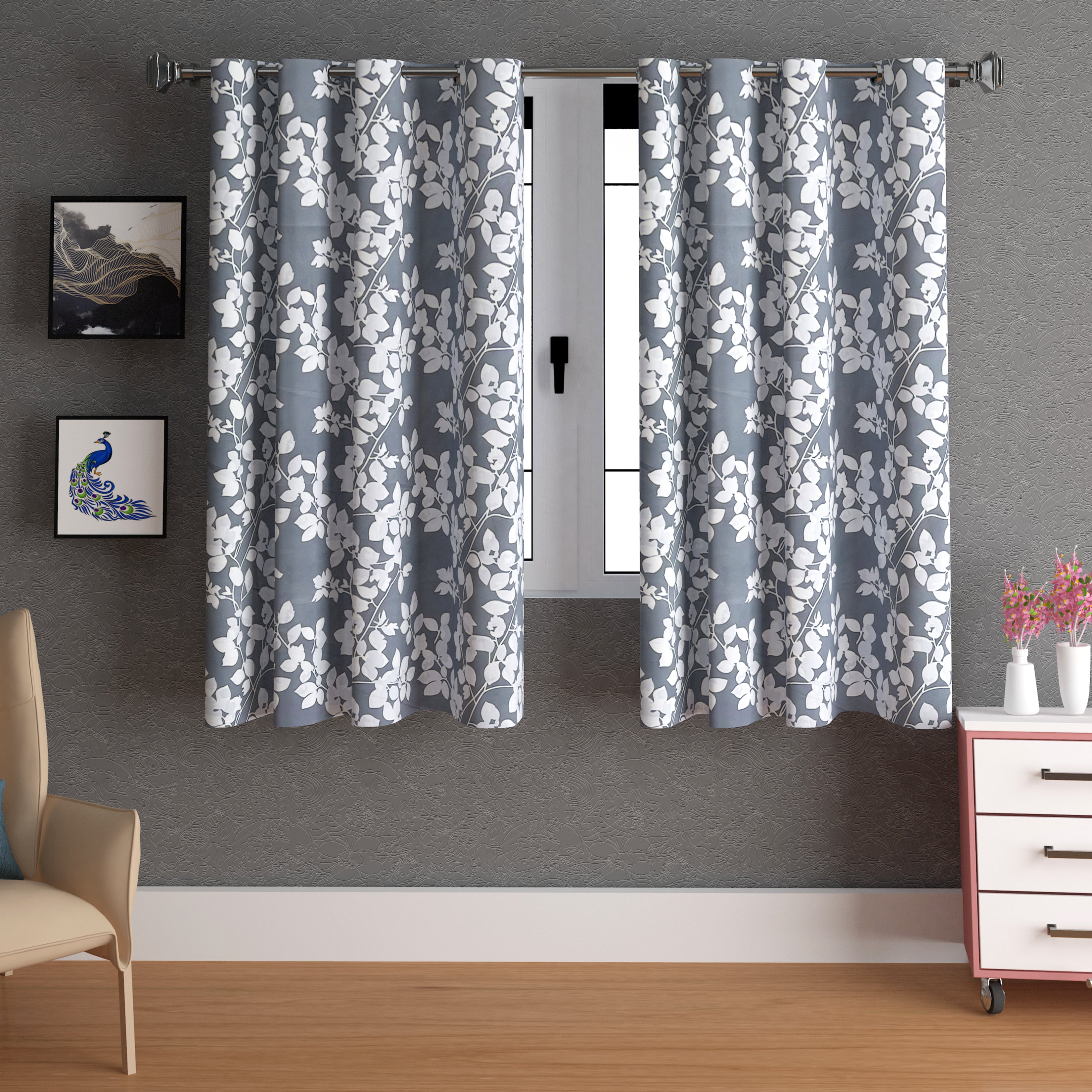 Lunar Days Full Moon Eyelet Curtain Leafy