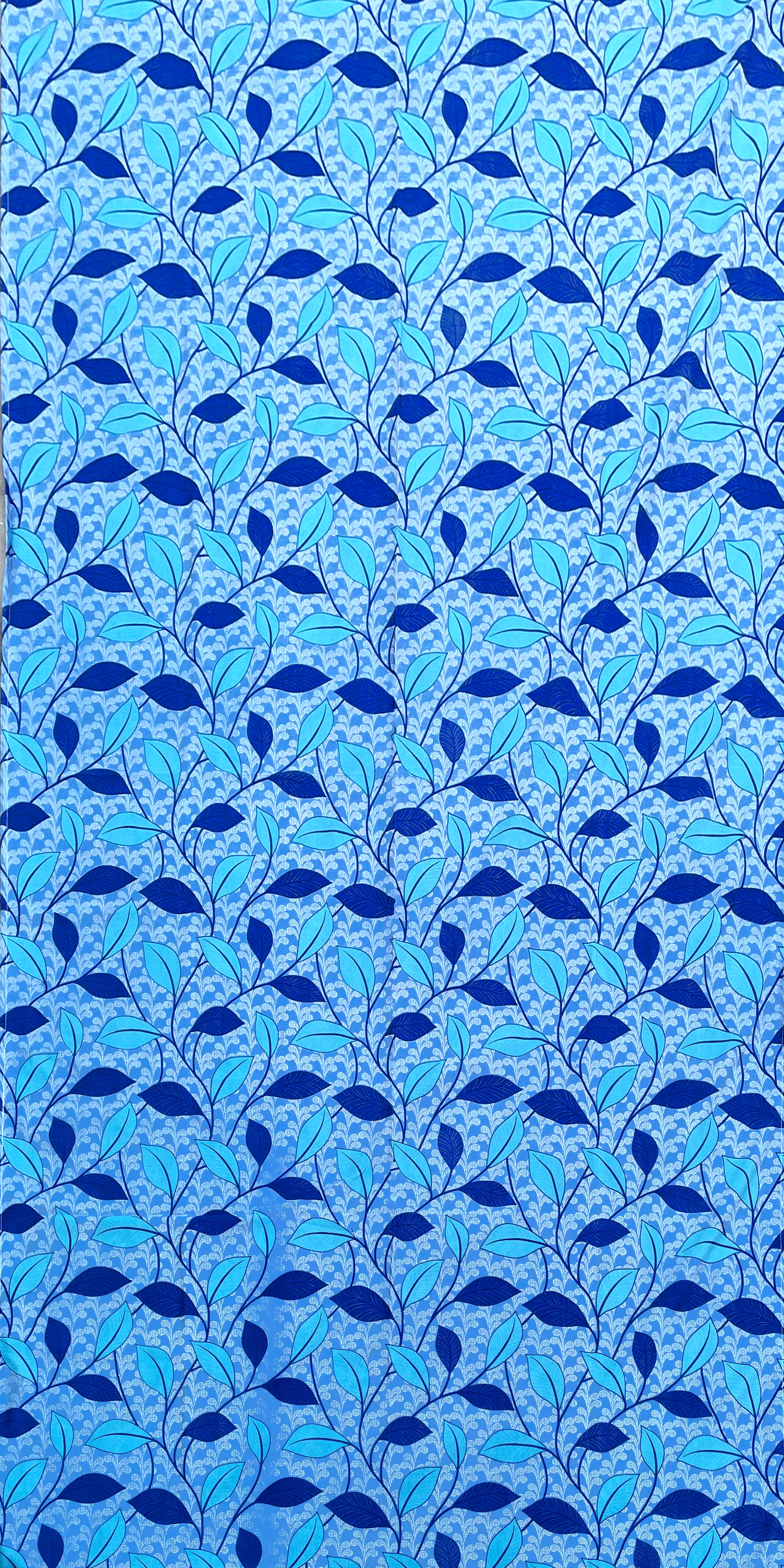 Lunar Days Full Moon Eyelet Curtain Ivy Print in Sky Blue