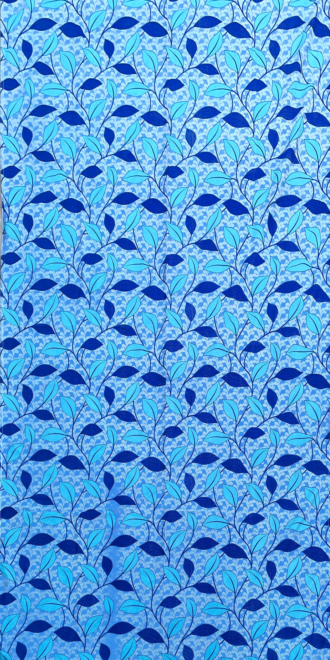 Lunar Days Full Moon Eyelet Curtain Ivy Print in Sky Blue