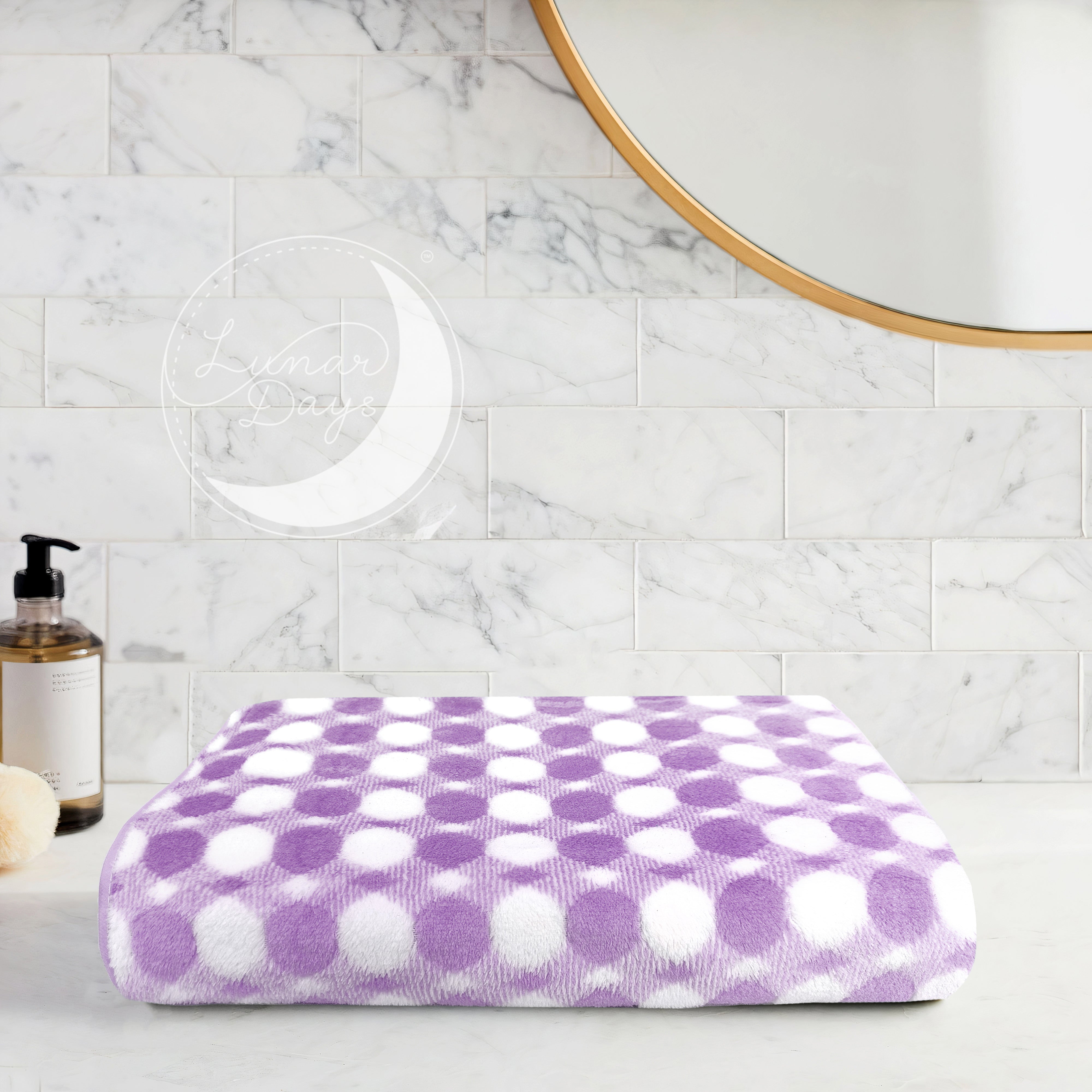 Lunar Days 300 GSM Microfiber Towels for Bath with Hanging Loop