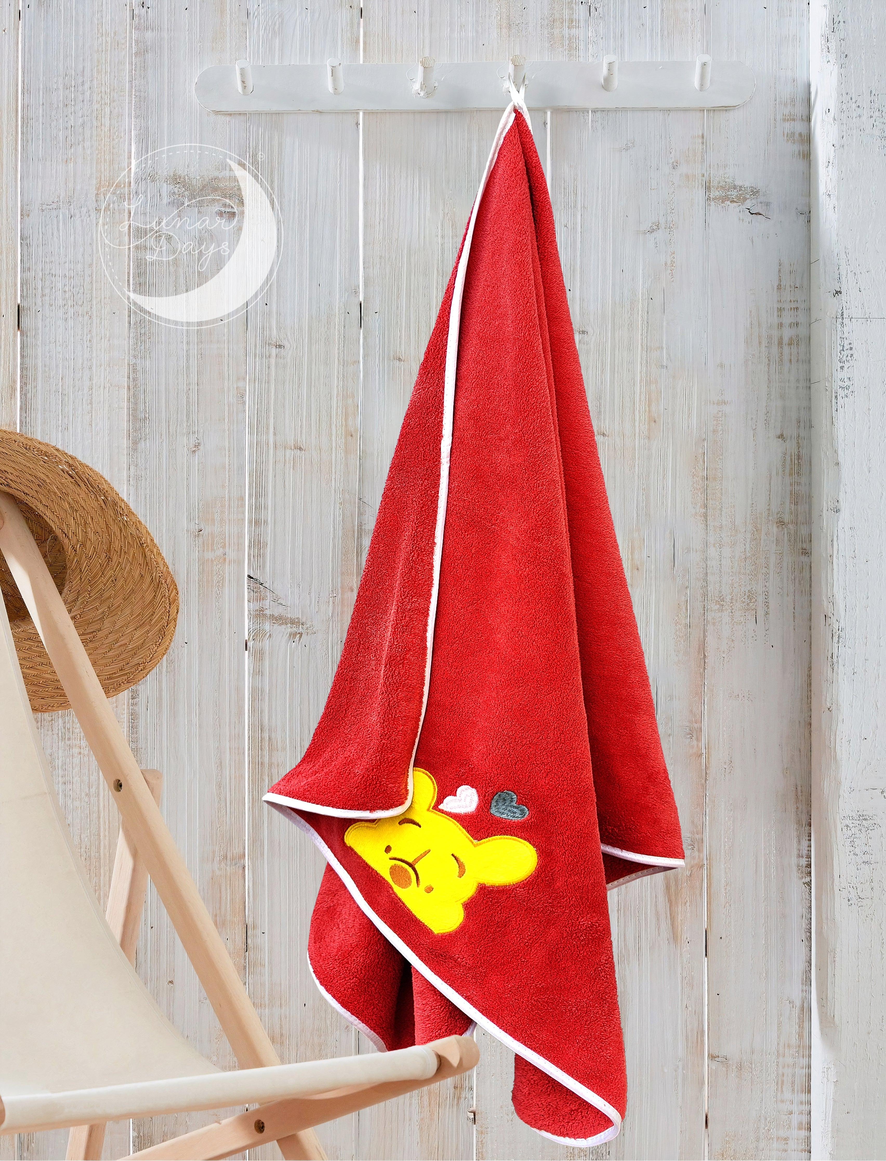 Lunar Days 350 GSM Microfiber Kids Bath Towel with Hanging Loop