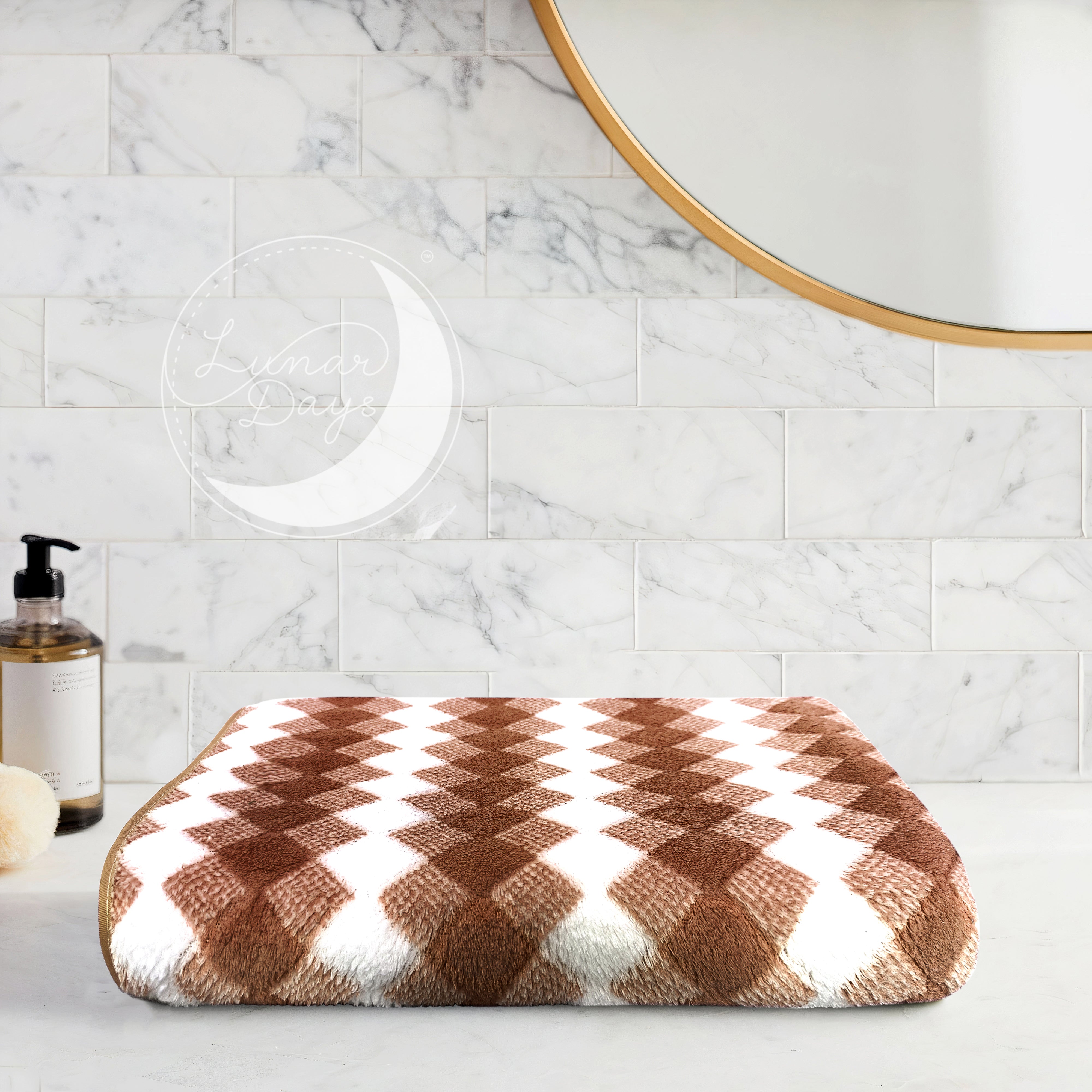 Lunar Days 300 GSM Microfiber Towels for Bath with Hanging Loop