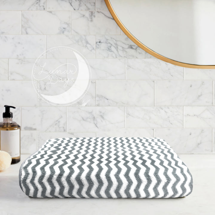 Lunar Days 300 GSM Microfiber Towels for Bath with Hanging Loop