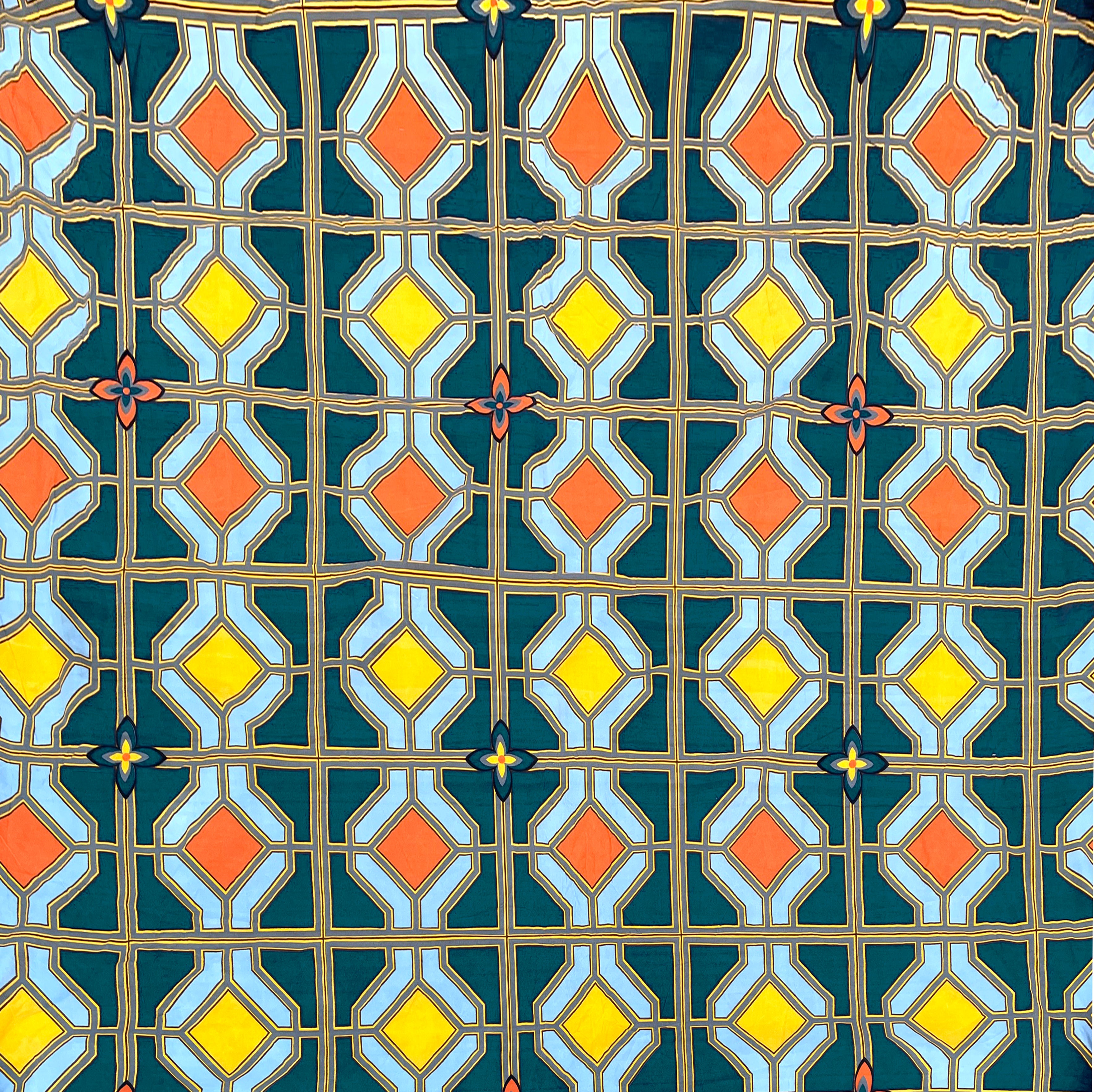 Europa - Abstract in Dark Green - 240 TC Printed Bedsheet