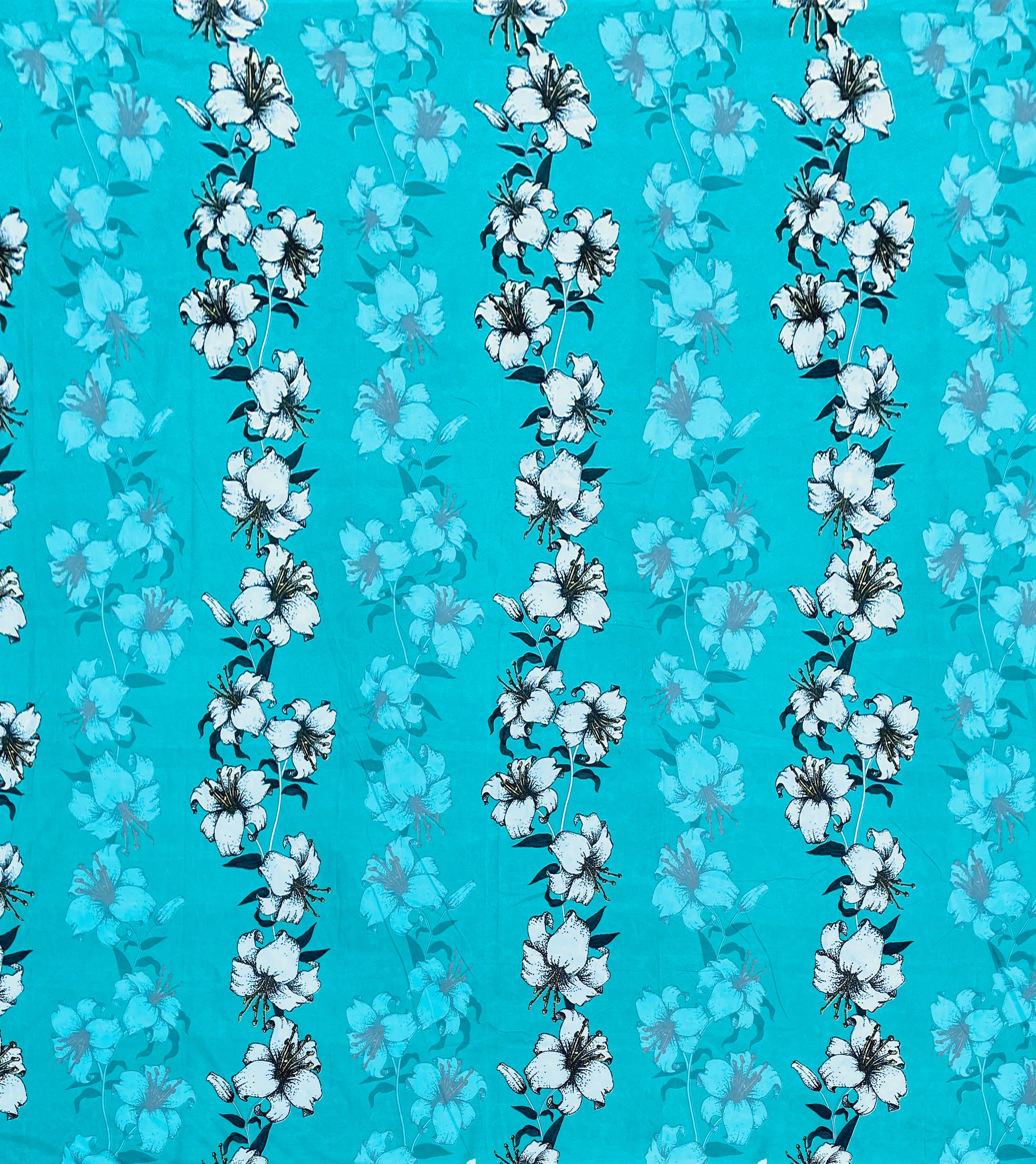 Europa - Floral Ivy in Sky Blue - 240 TC Printed Single Bedsheet