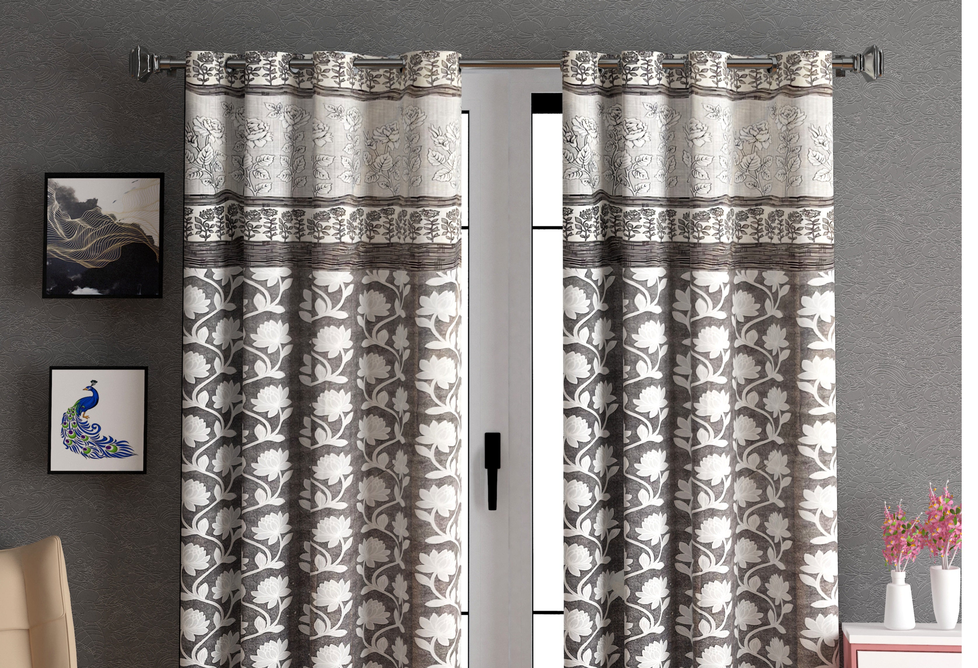 Lunar Days Elegance Patch Eyelet Curtain
