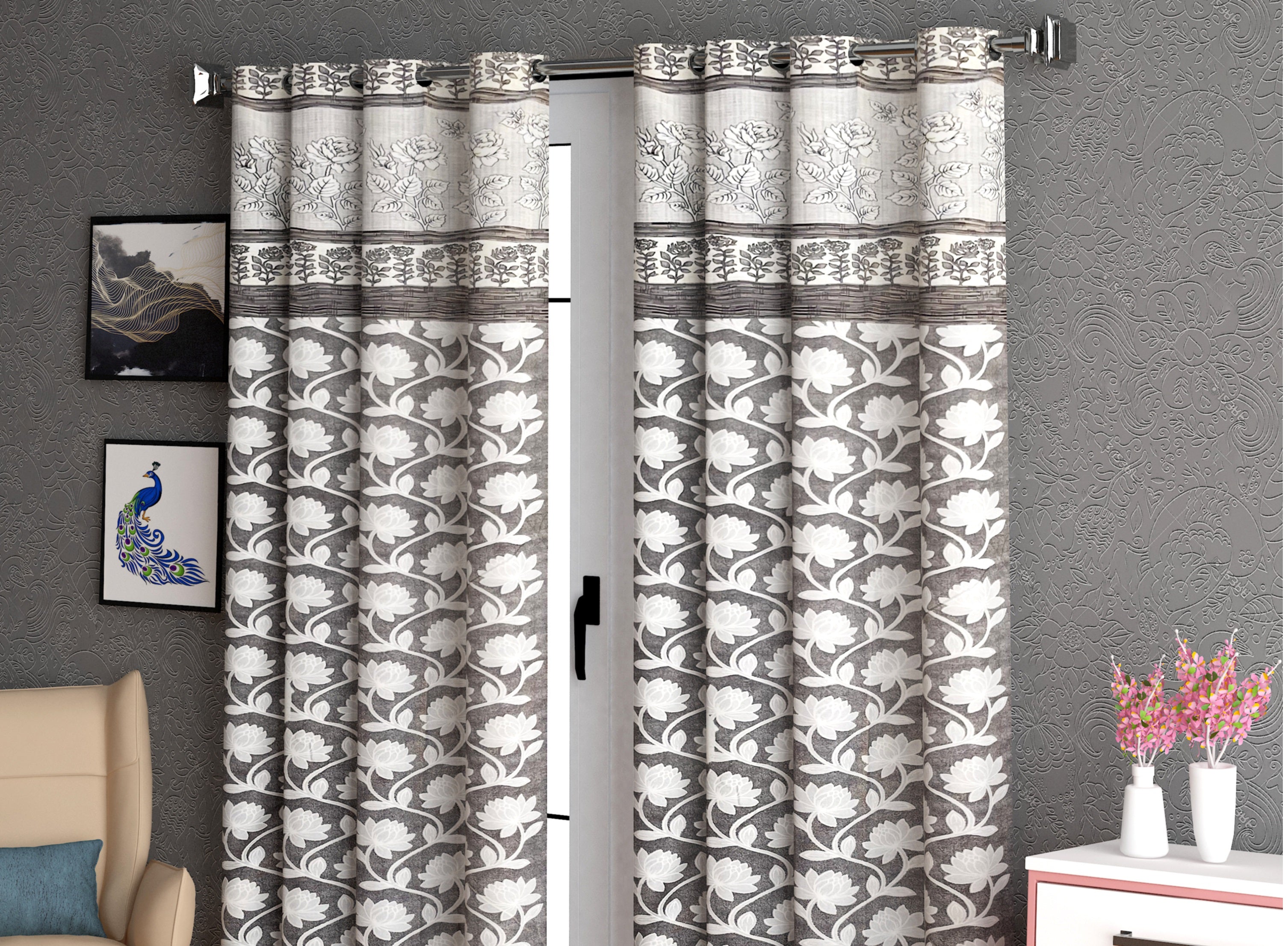 Lunar Days Elegance Patch Eyelet Curtain