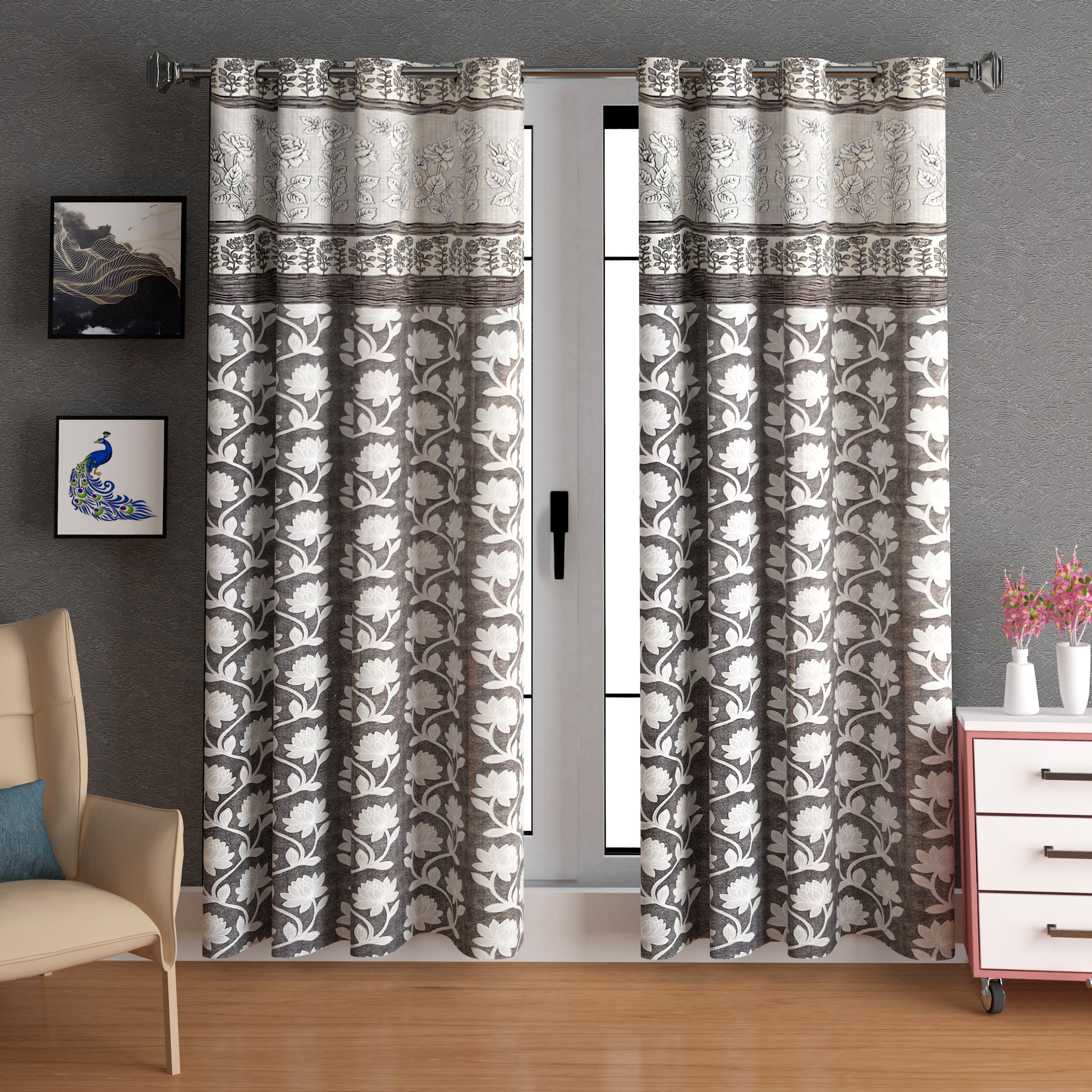 Lunar Days Elegance Patch Eyelet Curtain