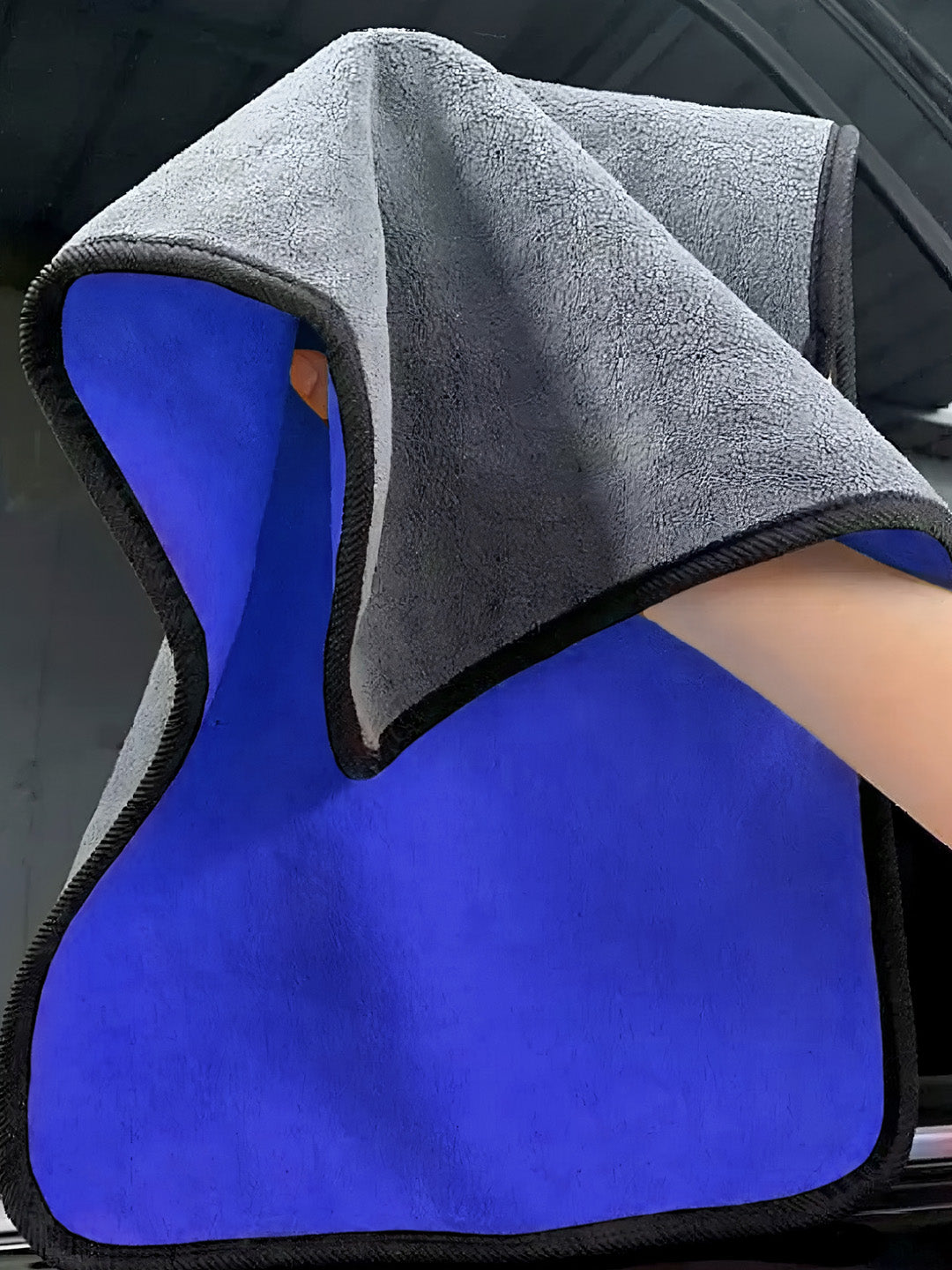 Lunar Days Microfiber Cleaning Cloth Double Sided Towel 40cm x 60cm Single pcs (Set of 1)  Blue