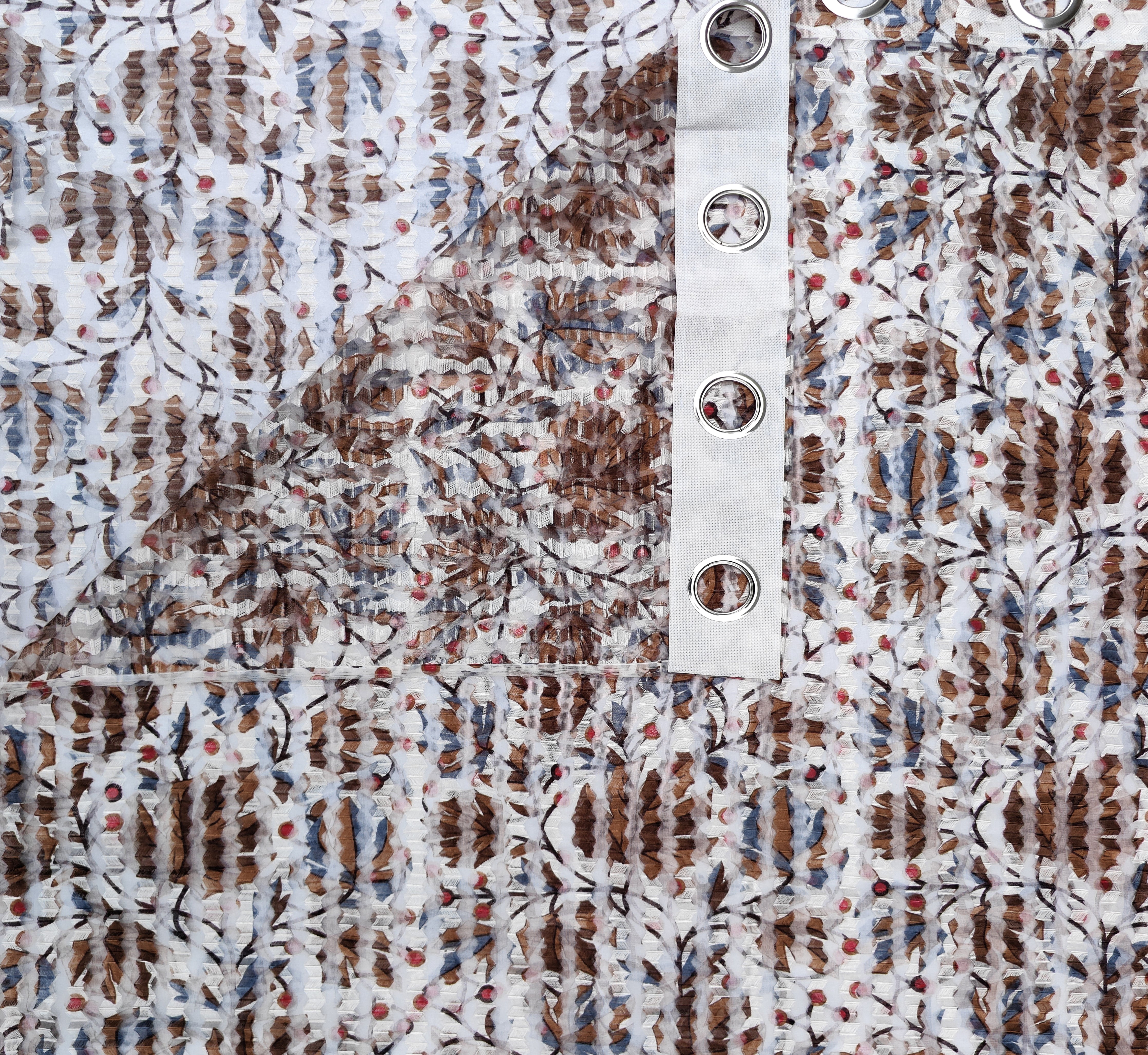 Lunar Days Semi Transparent Net Sheer Polyester Leaf Curtains