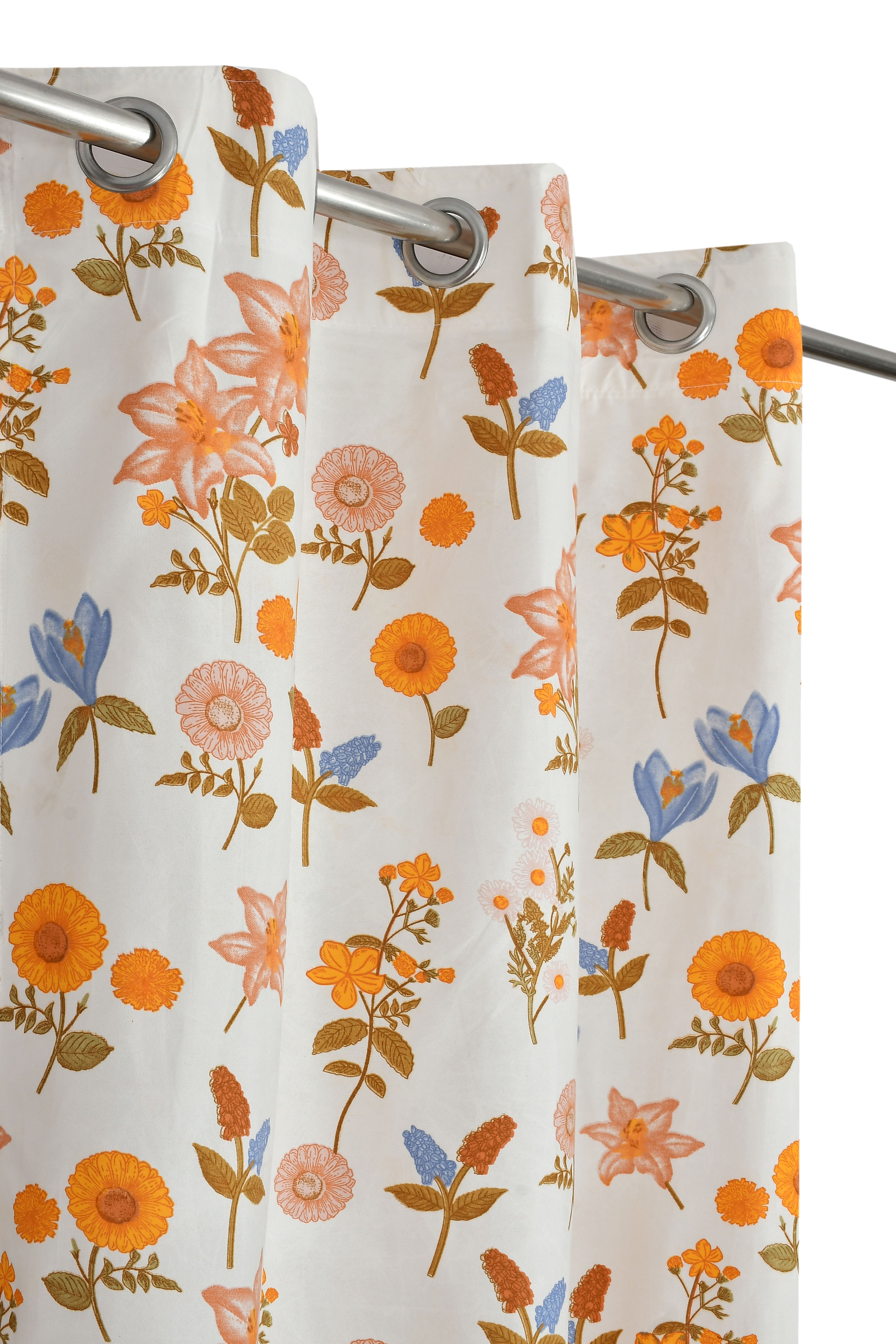 Lunar Days Polyester Semi Sheer Door/Window Curtain for Living Room, Bedroom, Office Pack of 2