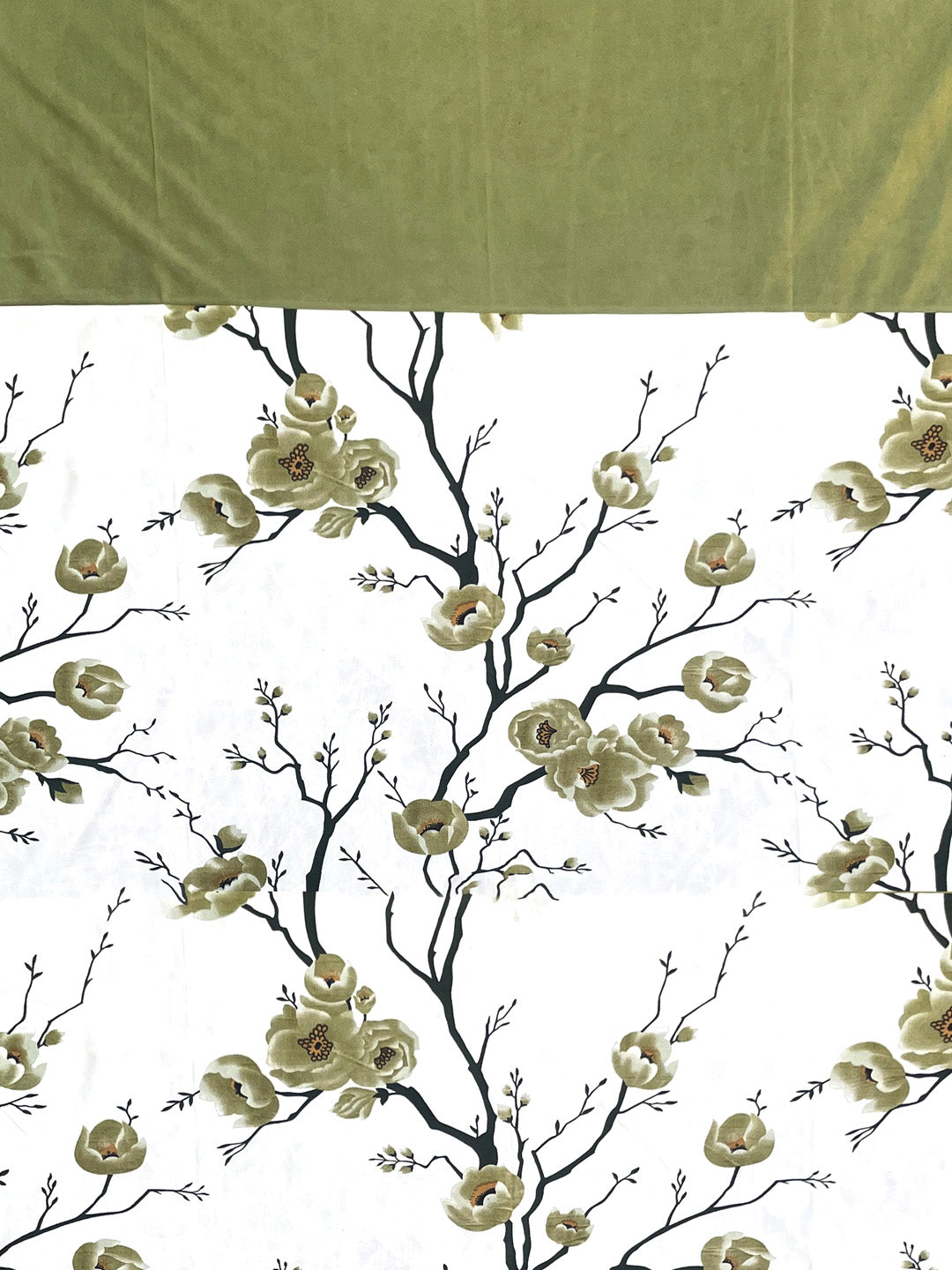 Lunar Days Floral Print Patch Eyelet Curtain- Pack of 2