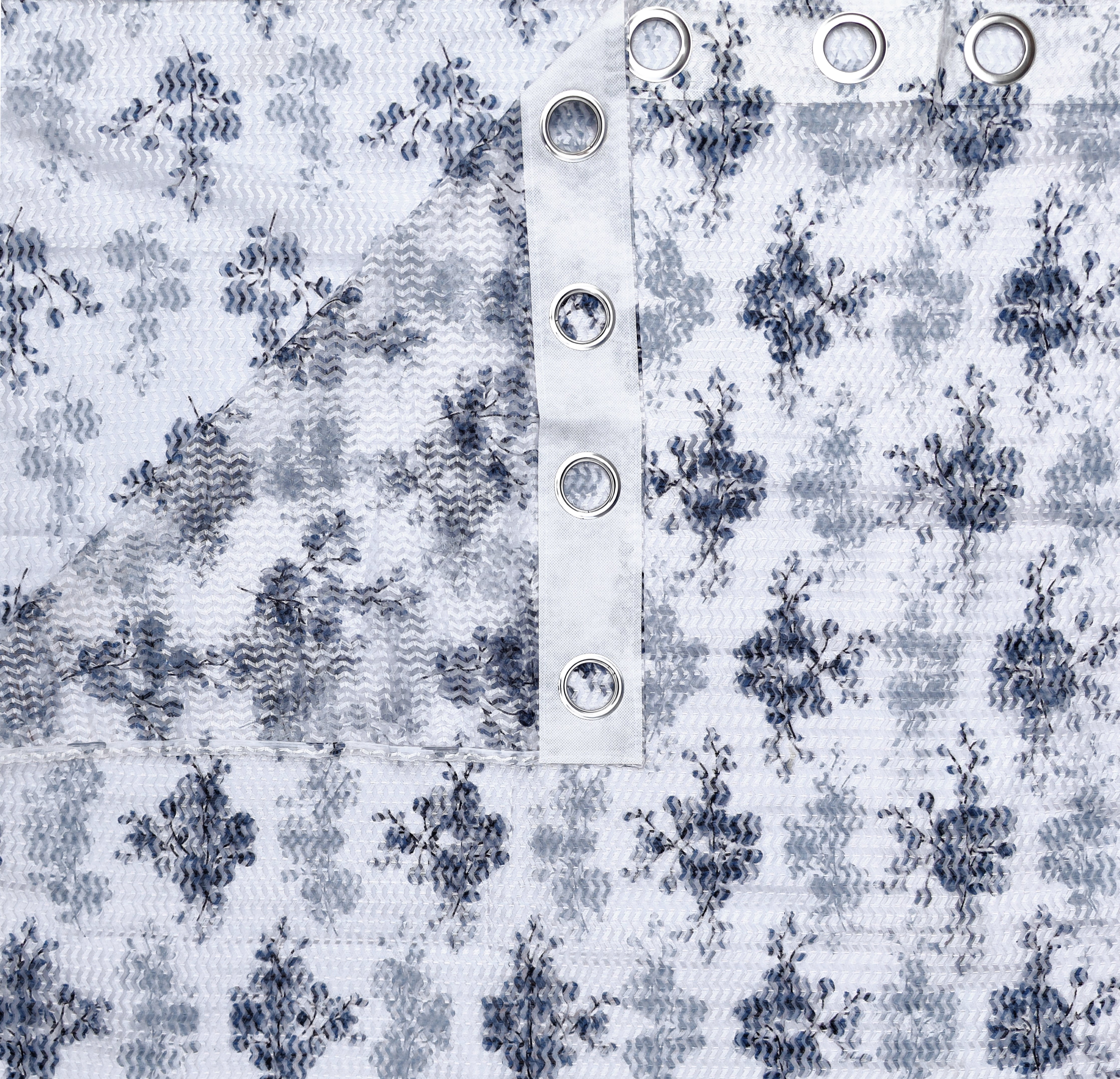 Lunar Days Semi Transparent Net Sheer Polyester Floral Curtains