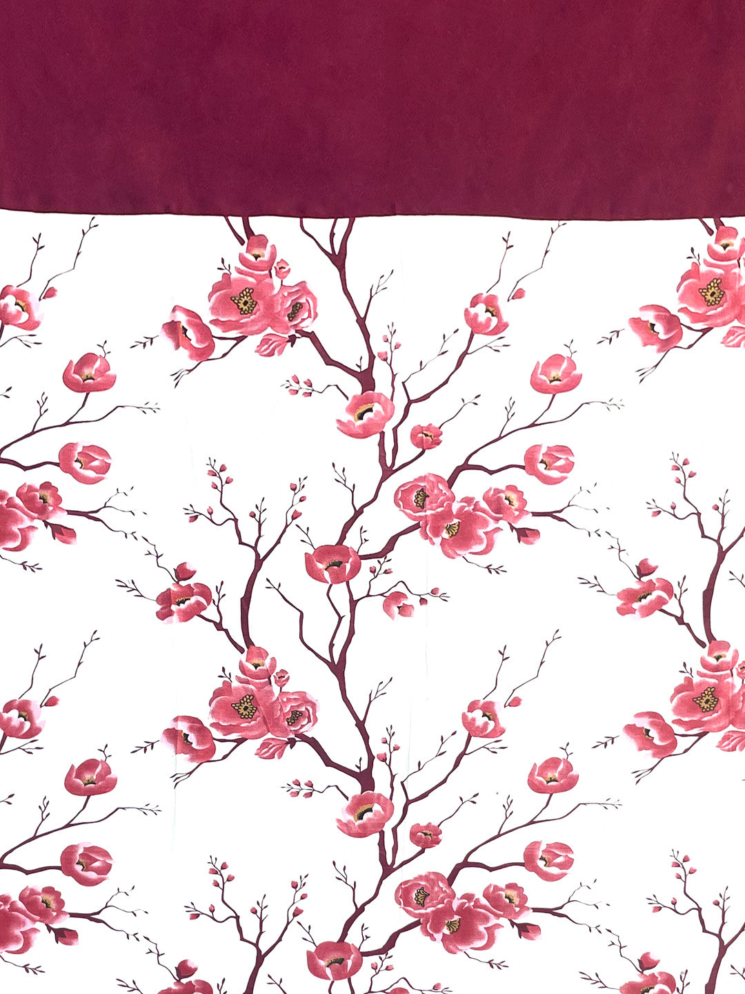 Lunar Days Floral Print Patch Eyelet Curtain- Pack of 2