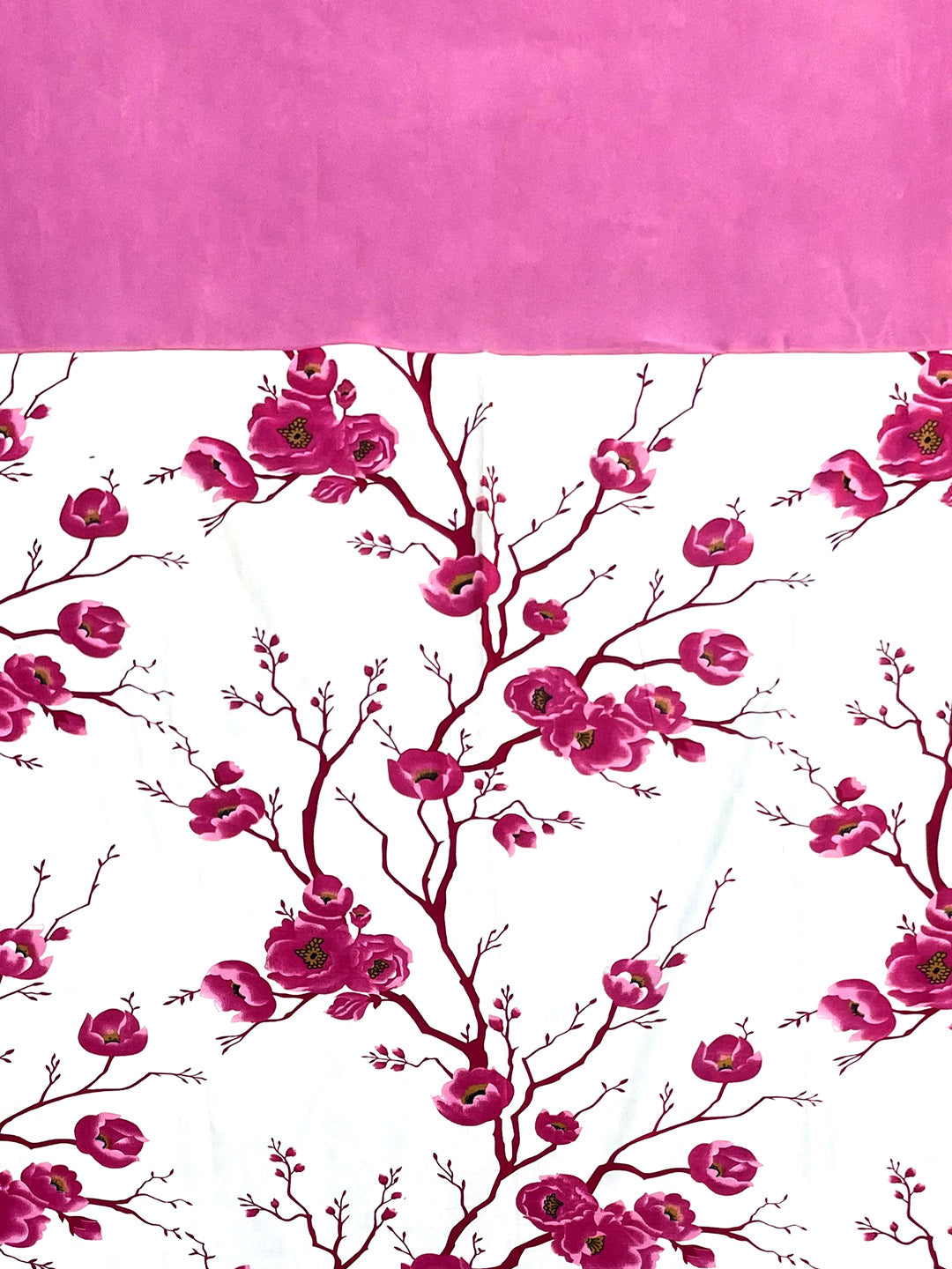 Lunar Days Floral Print Patch Eyelet Curtain- Pack of 2