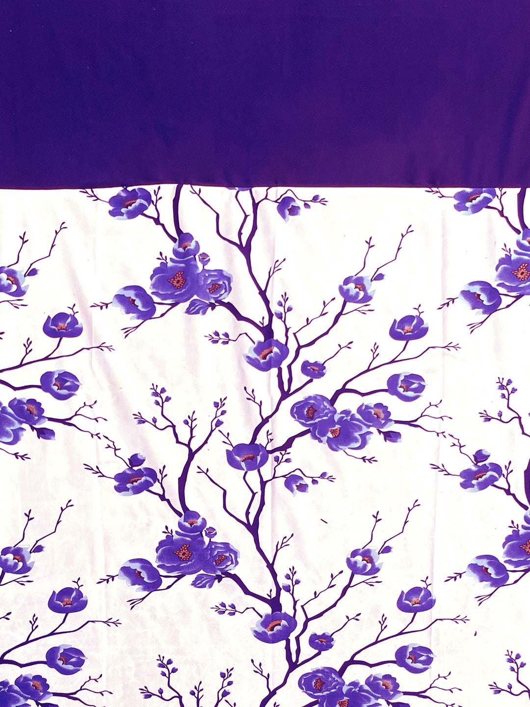 Lunar Days Floral Print Patch Eyelet Curtain- Pack of 2