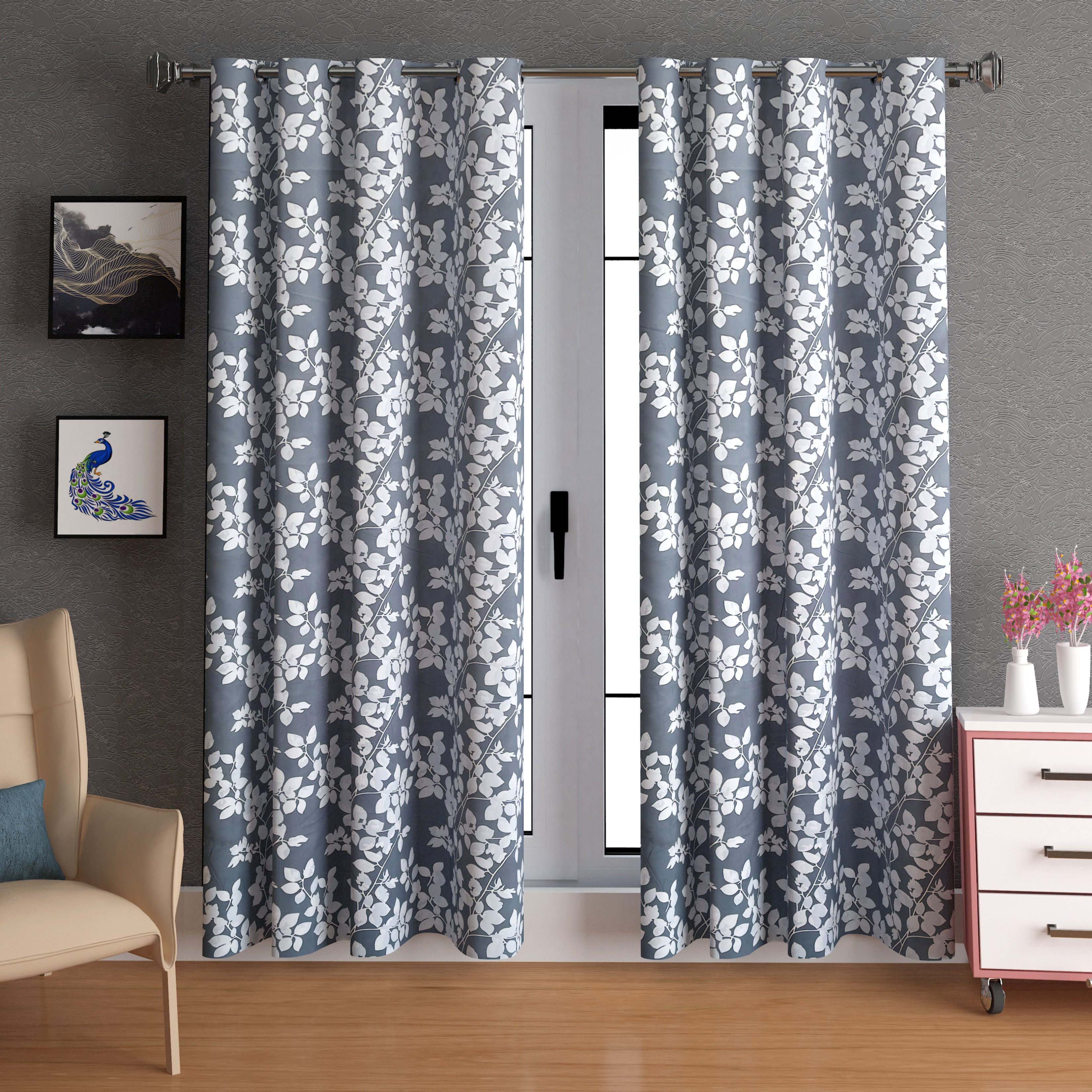 Lunar Days Full Moon Eyelet Curtain Leafy