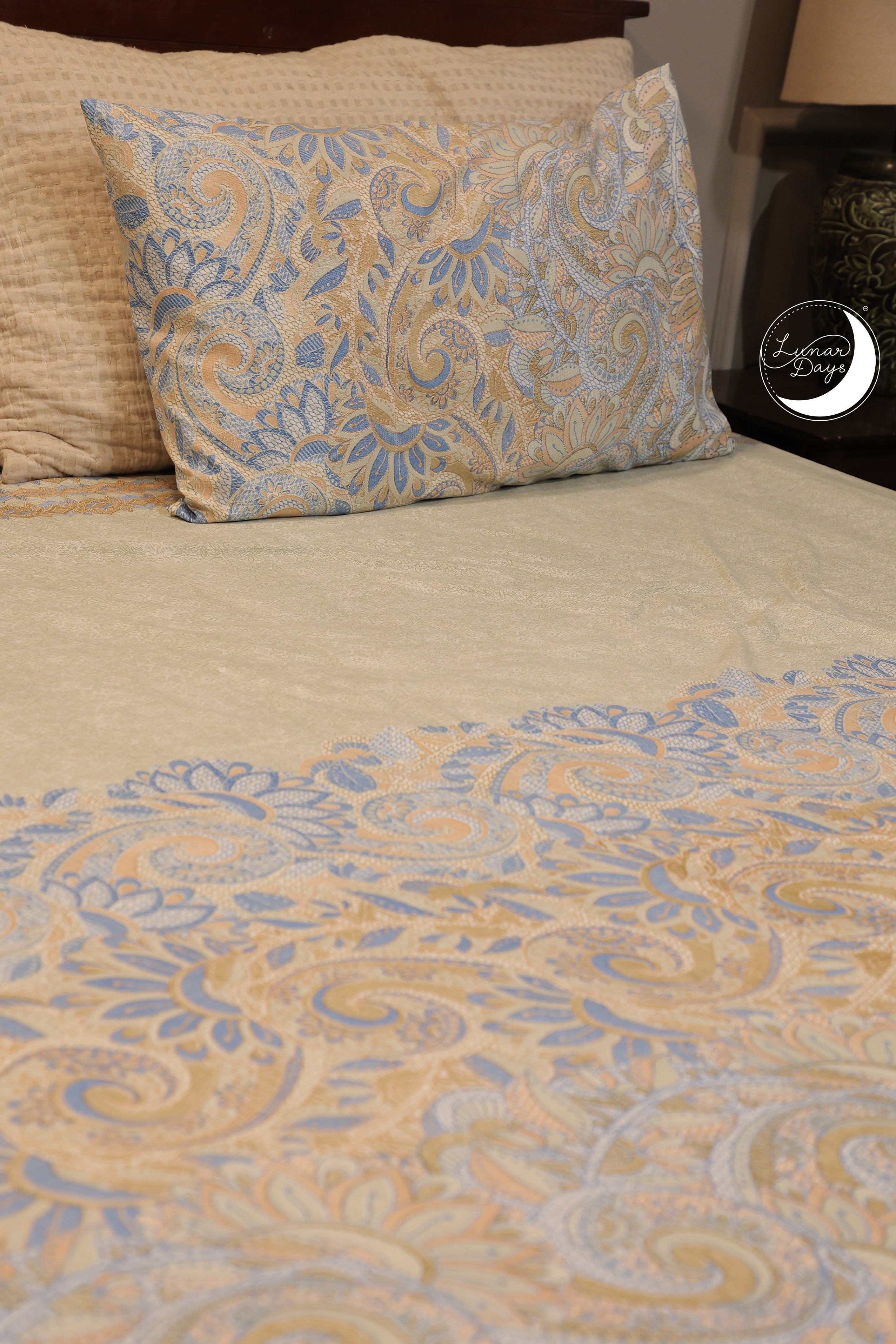 Lunar Days 200 TC Premium Microfiber Double Bedsheet with 2 Pillow Cover Breathable, Wrinkle Resistance, Durable & Fade Resistant