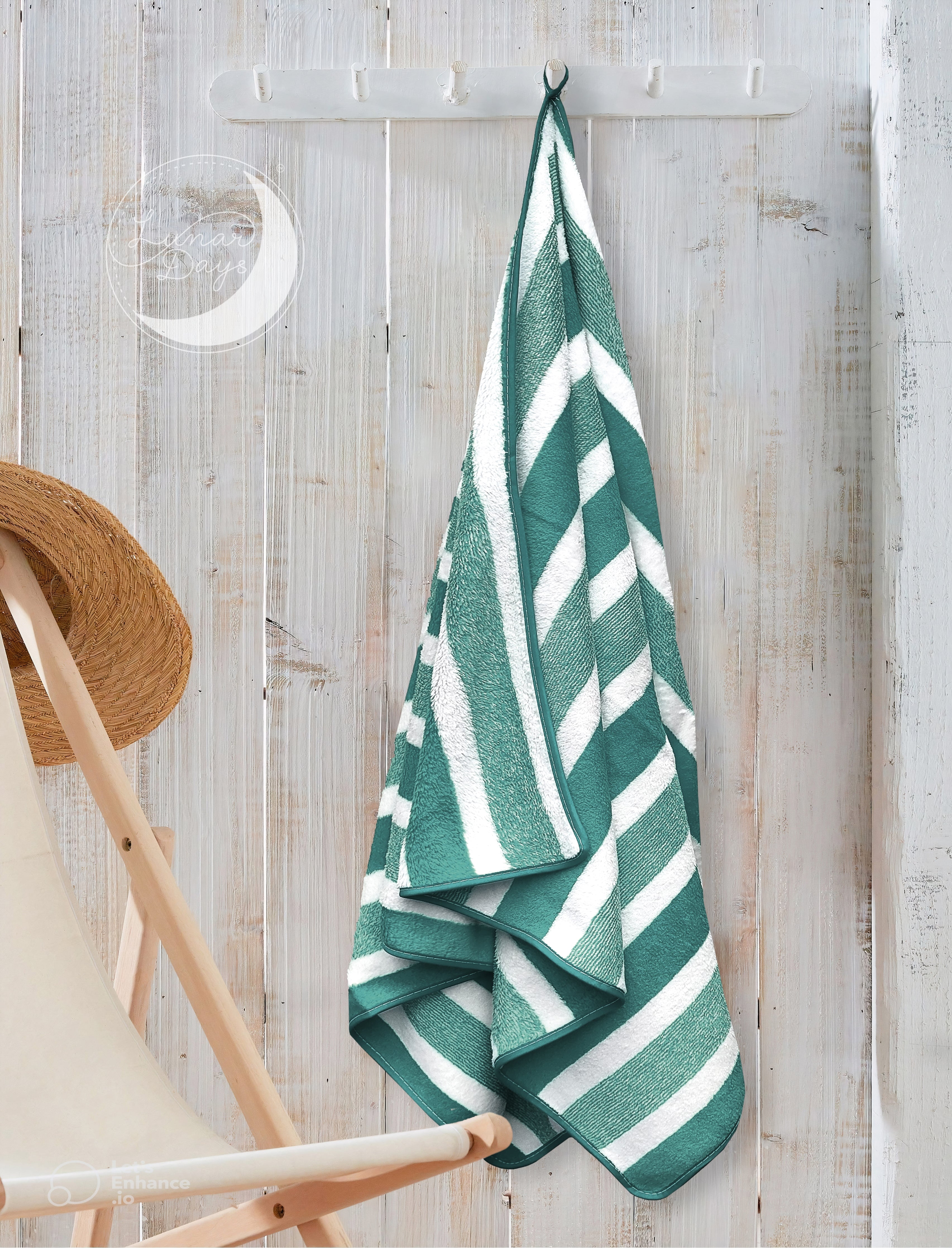 Lunar Days 300 GSM Microfiber Towels for Bath with Hanging Loop