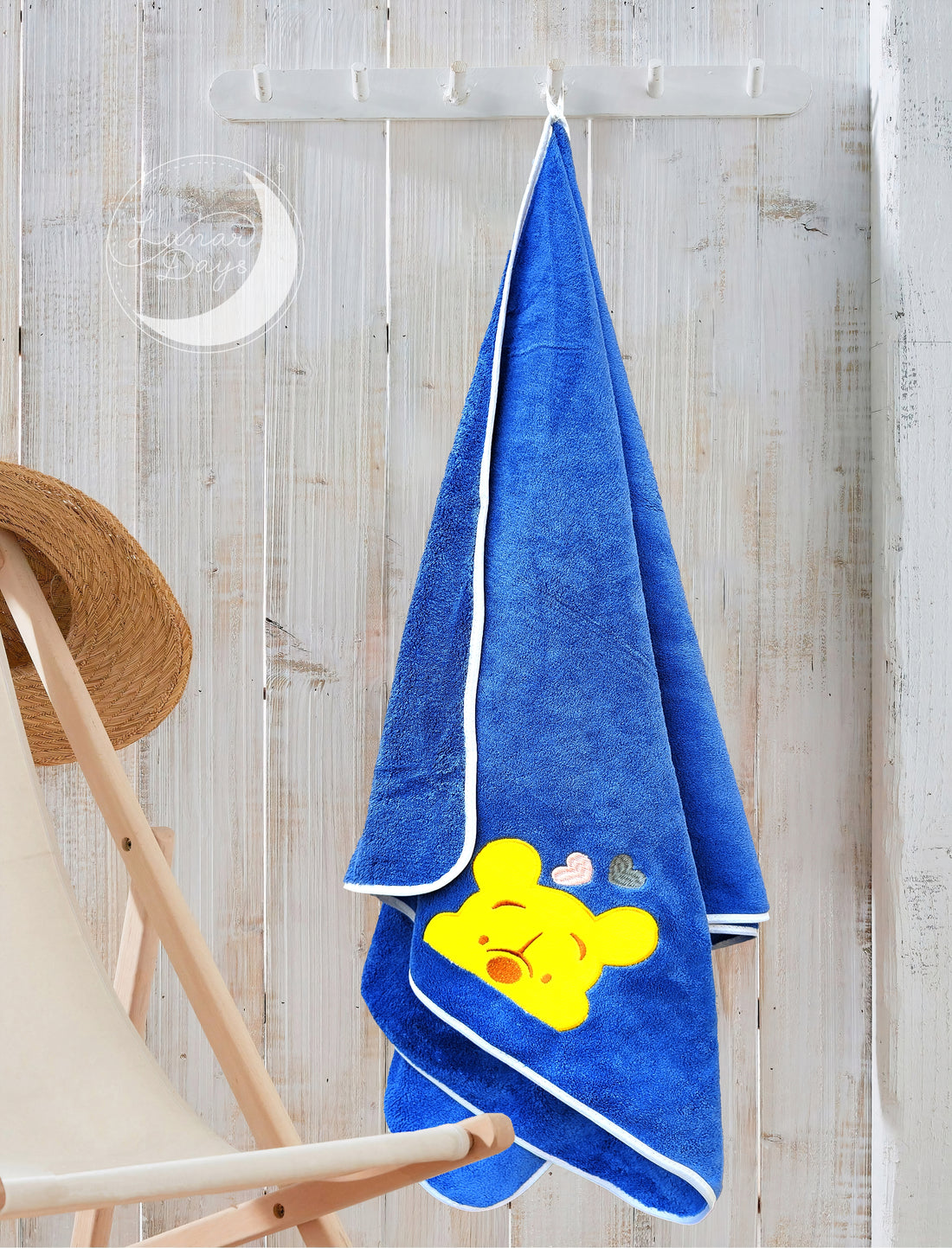Lunar Days 350 GSM Microfiber Kids Bath Towel with Hanging Loop