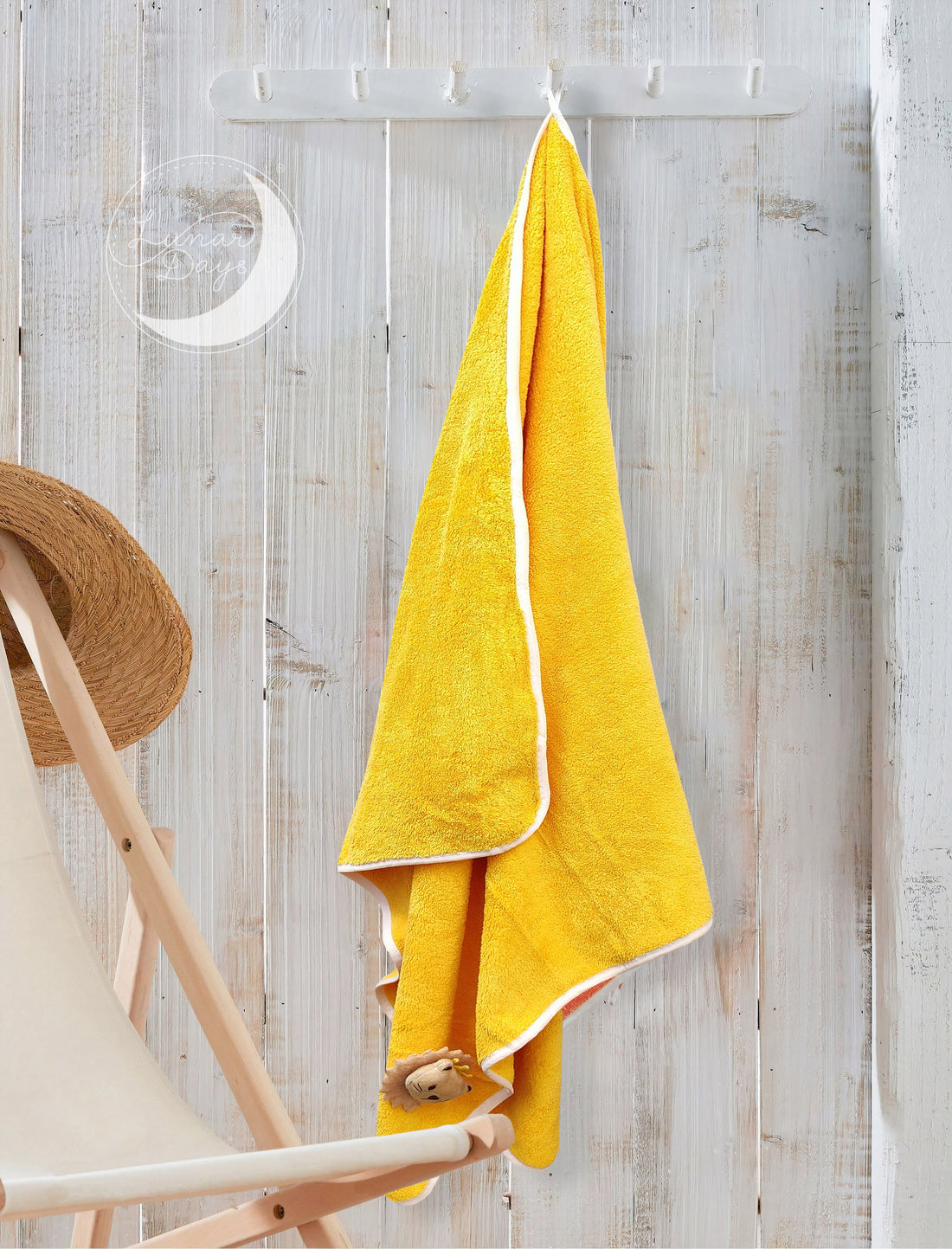 Lunar Days 350 GSM Microfiber Kids Bath Towel with Hanging Loop