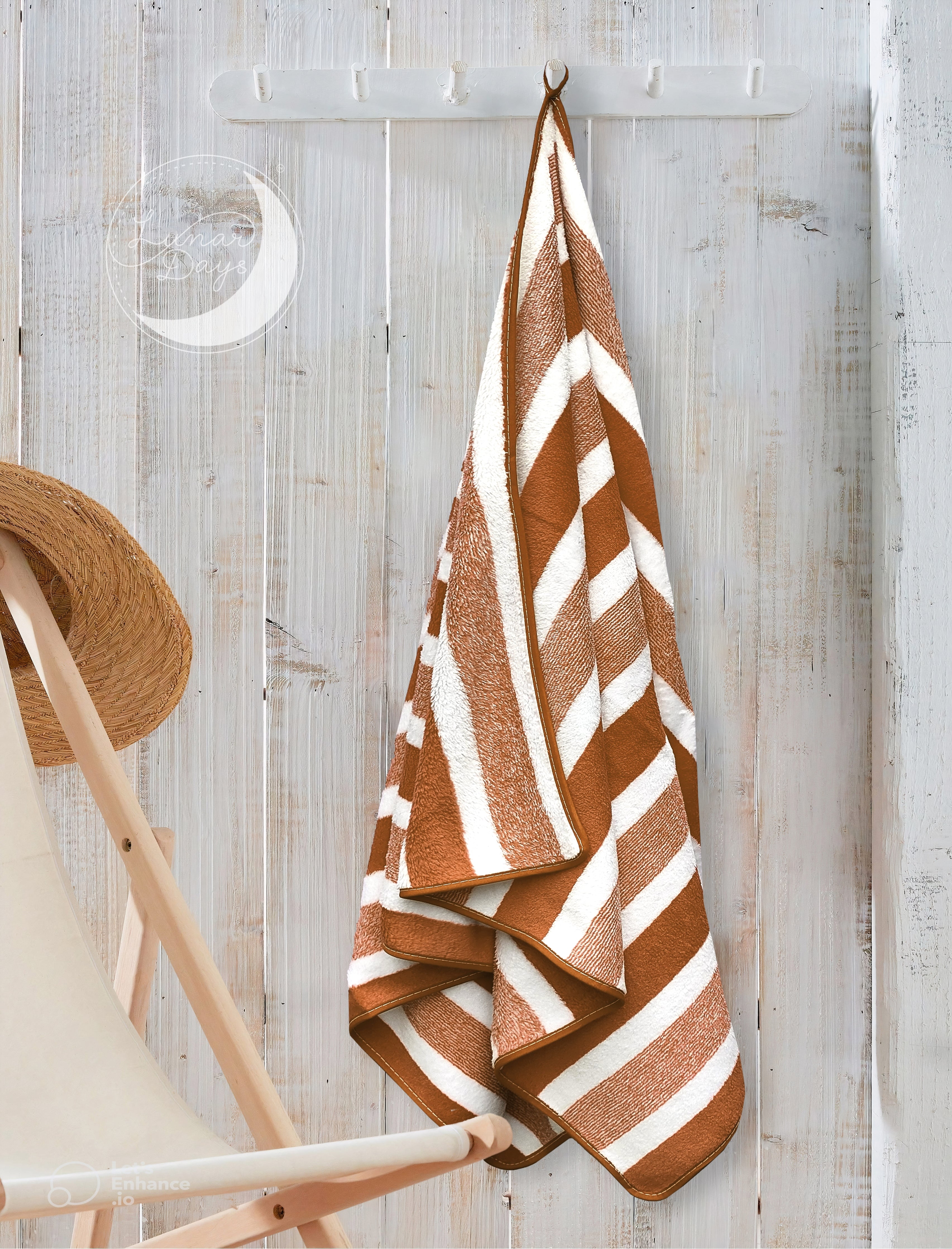 Lunar Days 300 GSM Microfiber Towels for Bath with Hanging Loop