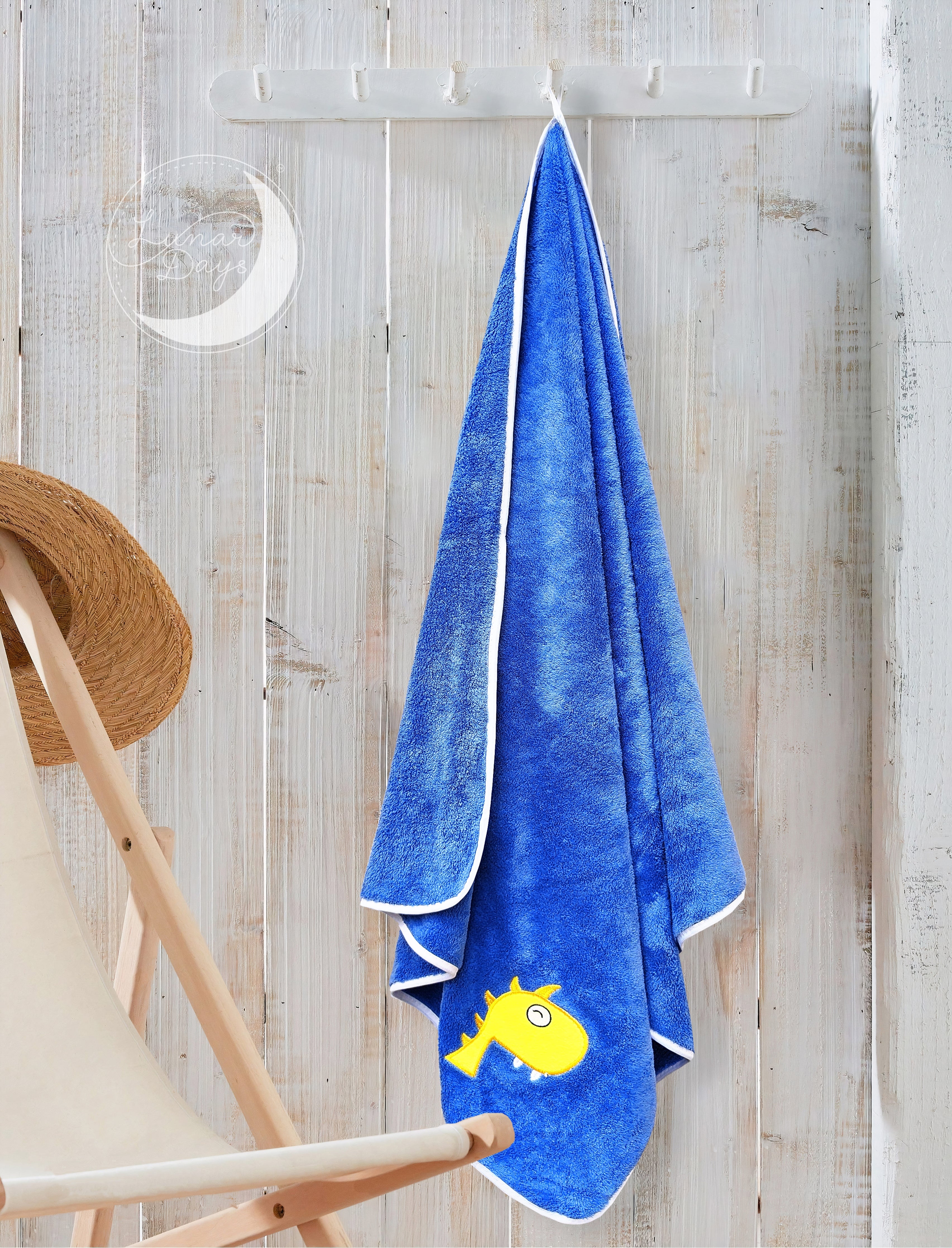 Lunar Days 350 GSM Microfiber Kids Bath Towel with Hanging Loop