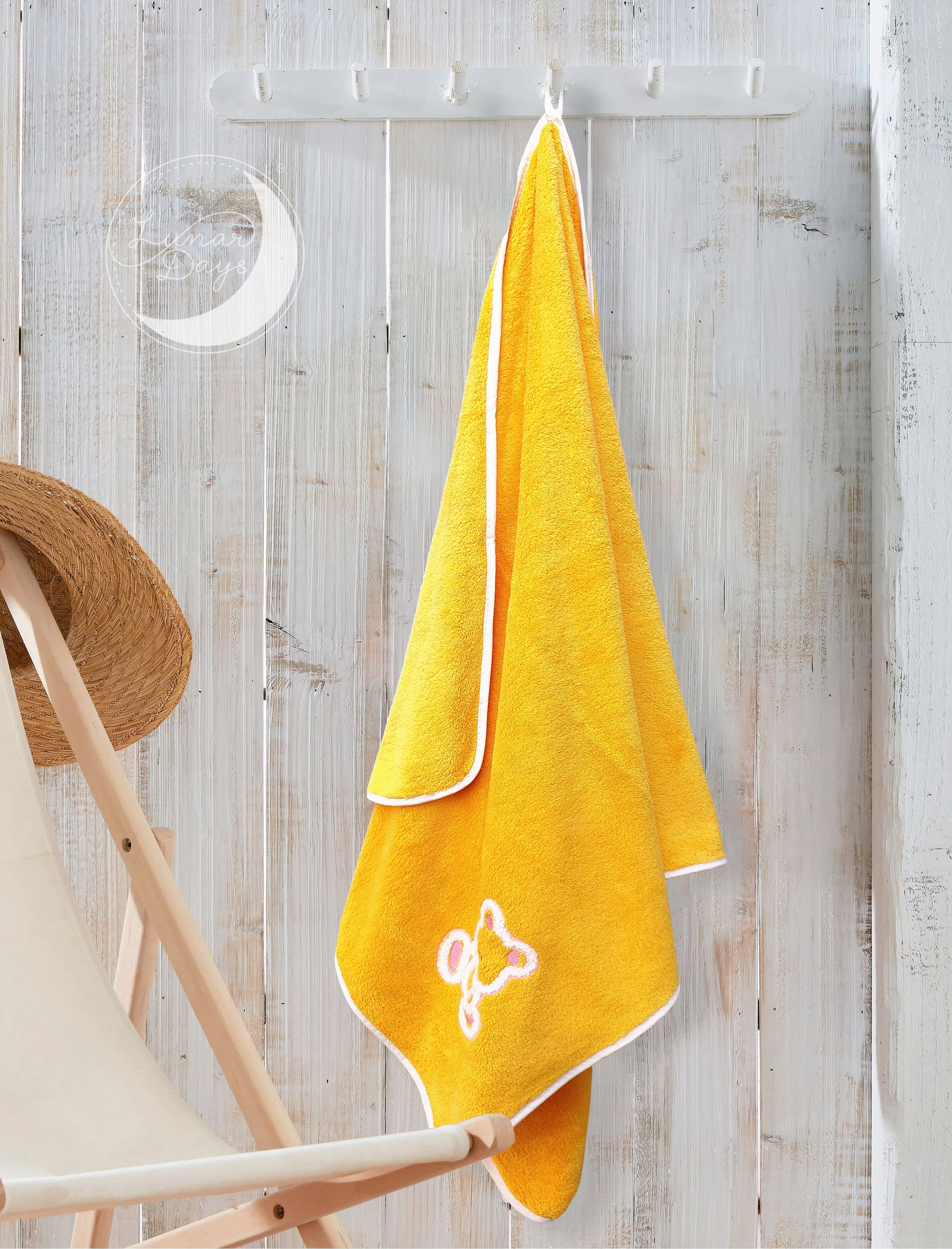 Lunar Days 350 GSM Microfiber Kids Bath Towel with Hanging Loop