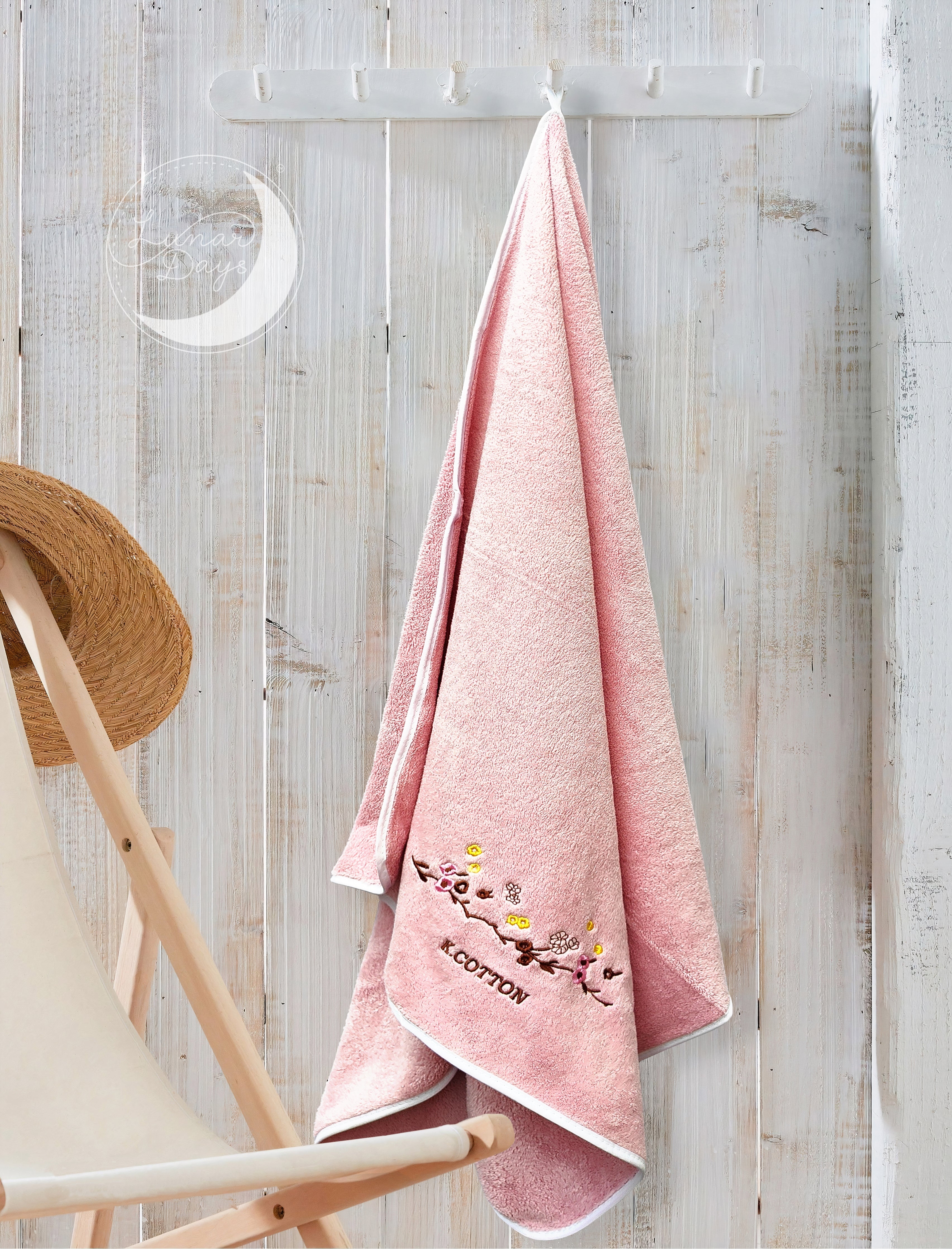 Lunar Days 350 GSM Microfiber Kids Bath Towel with Hanging Loop