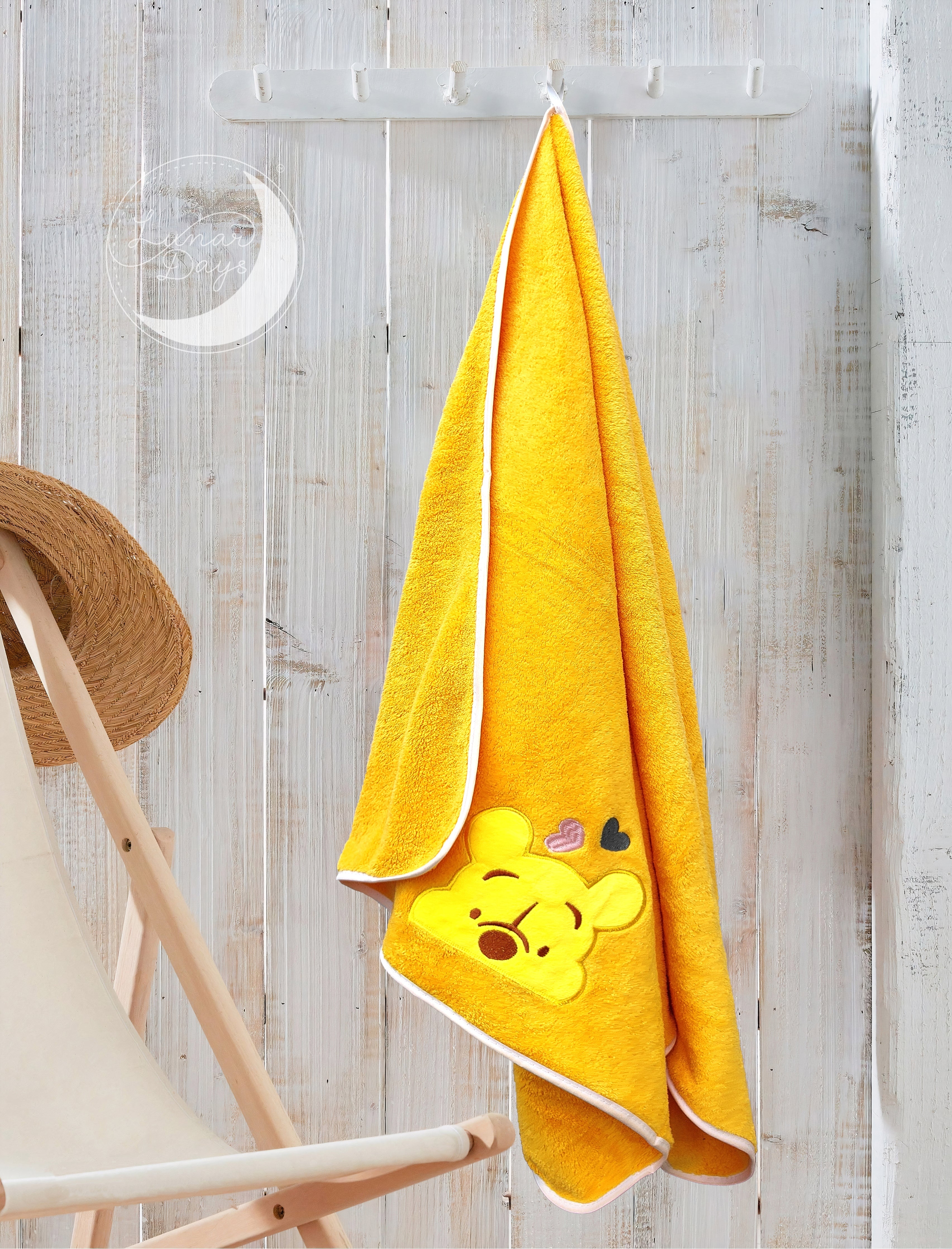 Lunar Days 350 GSM Microfiber Kids Bath Towel with Hanging Loop