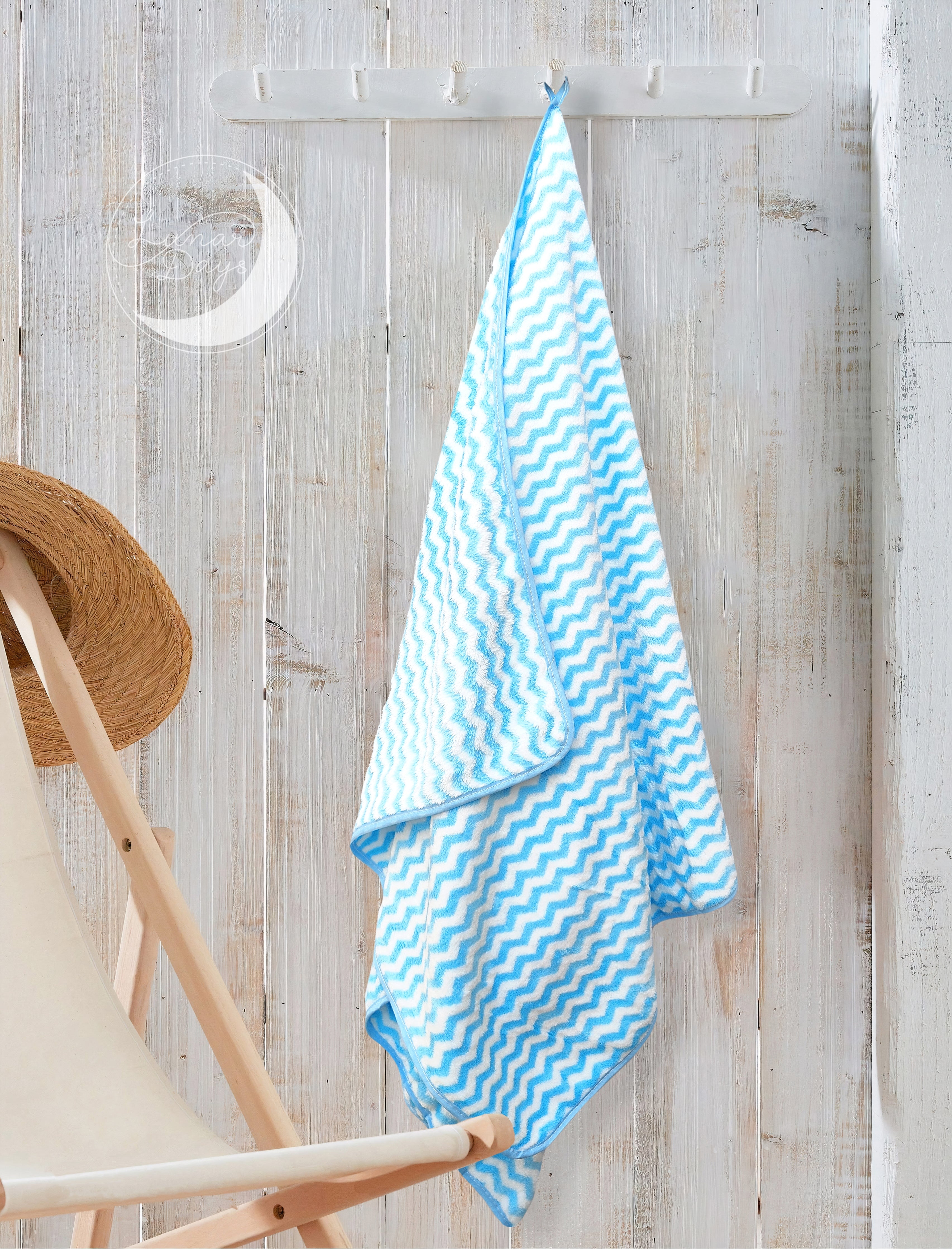 Lunar Days 300 GSM Microfiber Towels for Bath with Hanging Loop