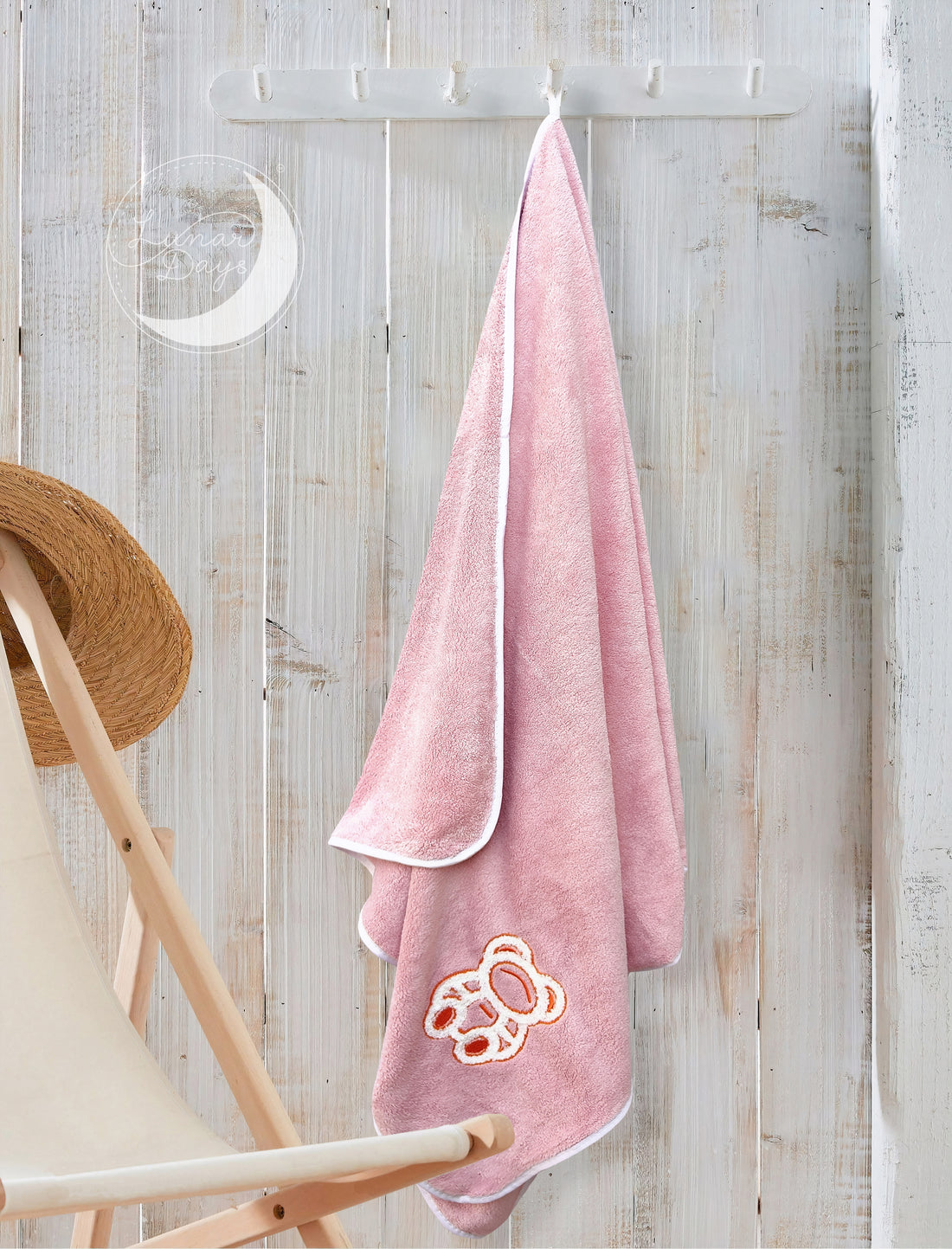 Lunar Days 350 GSM Microfiber Kids Bath Towel with Hanging Loop