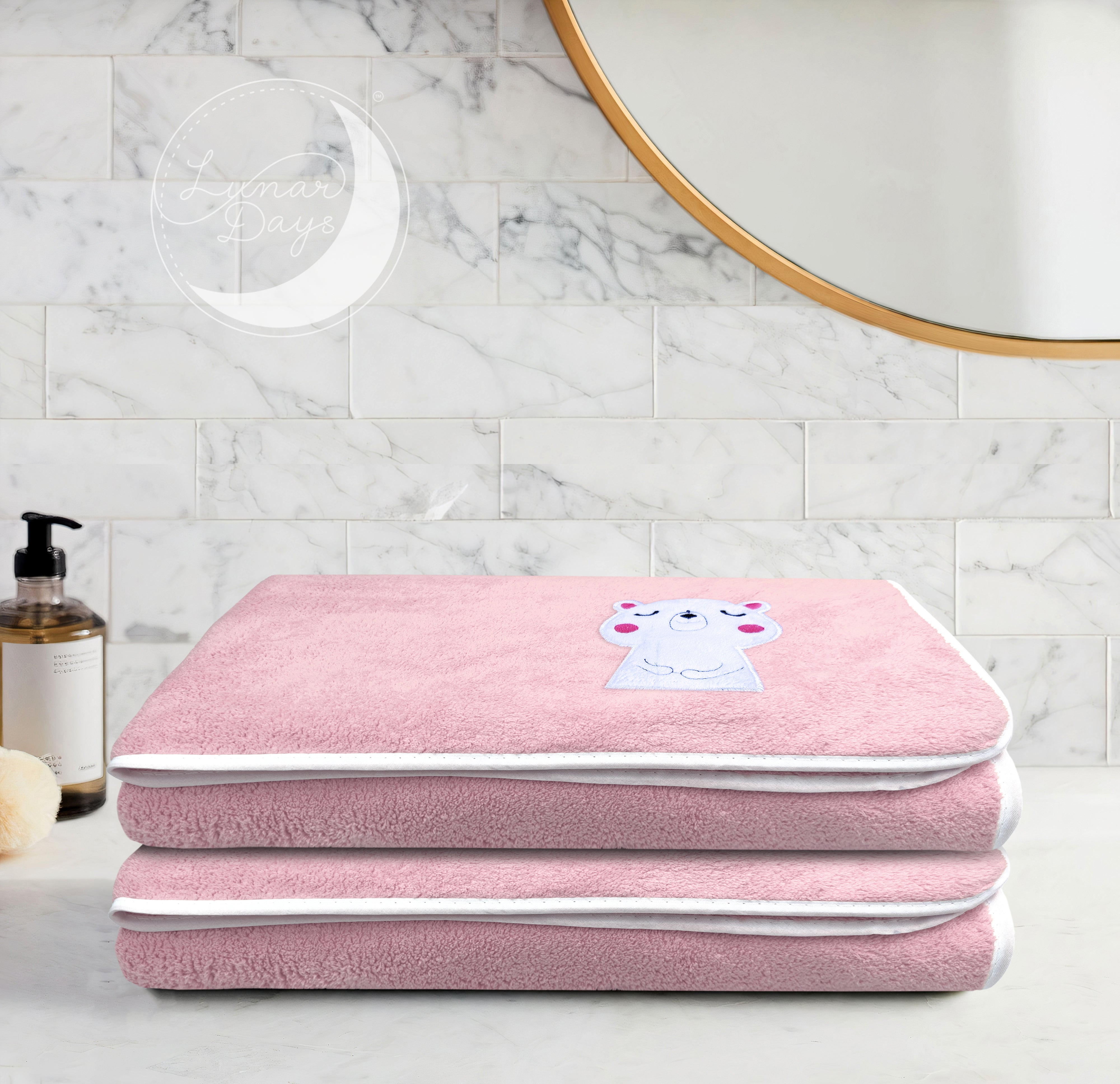 Lunar Days 350 GSM Microfiber Kids Bath Towel with Hanging Loop