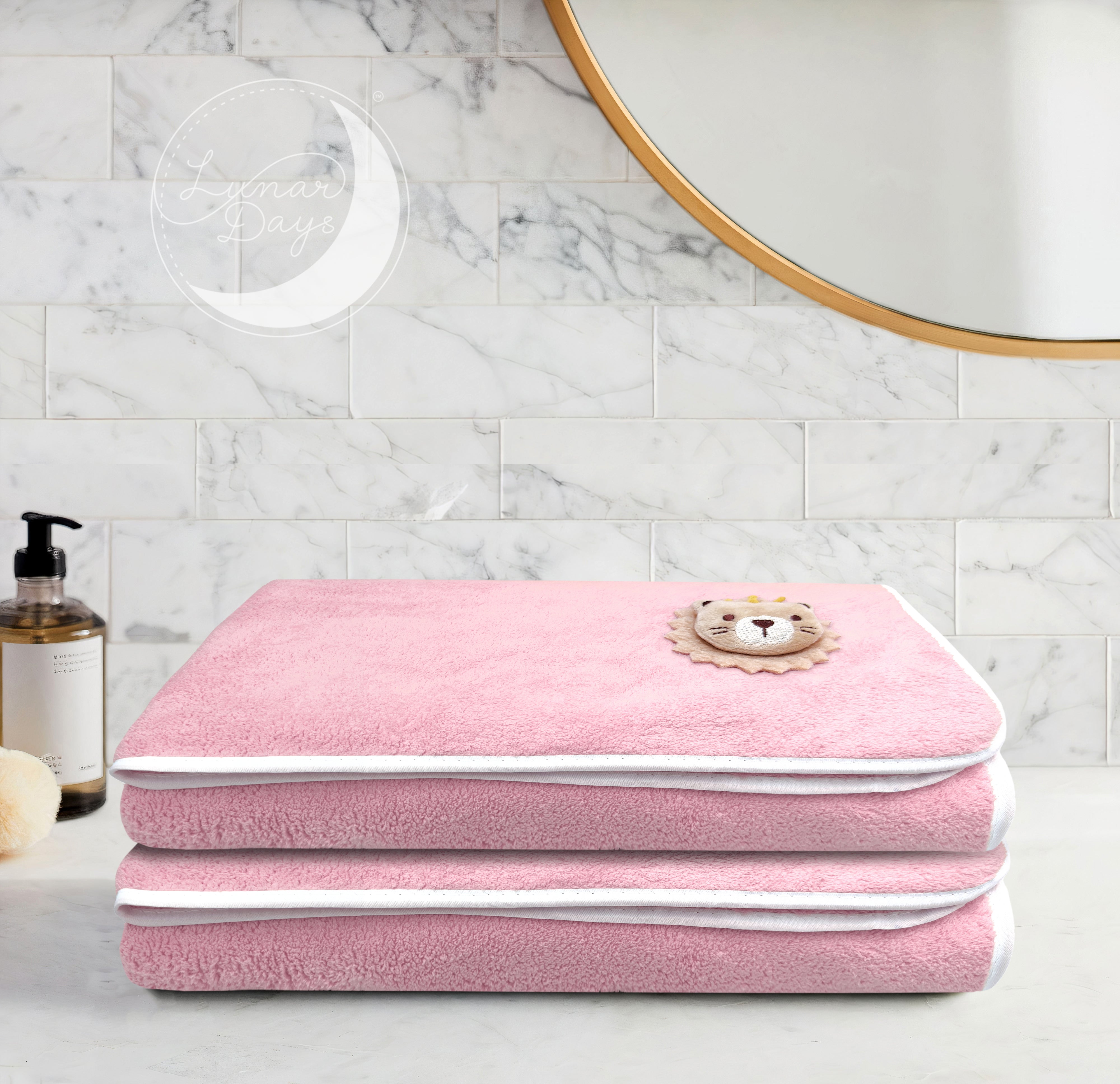 Lunar Days 350 GSM Microfiber Kids Bath Towel with Hanging Loop