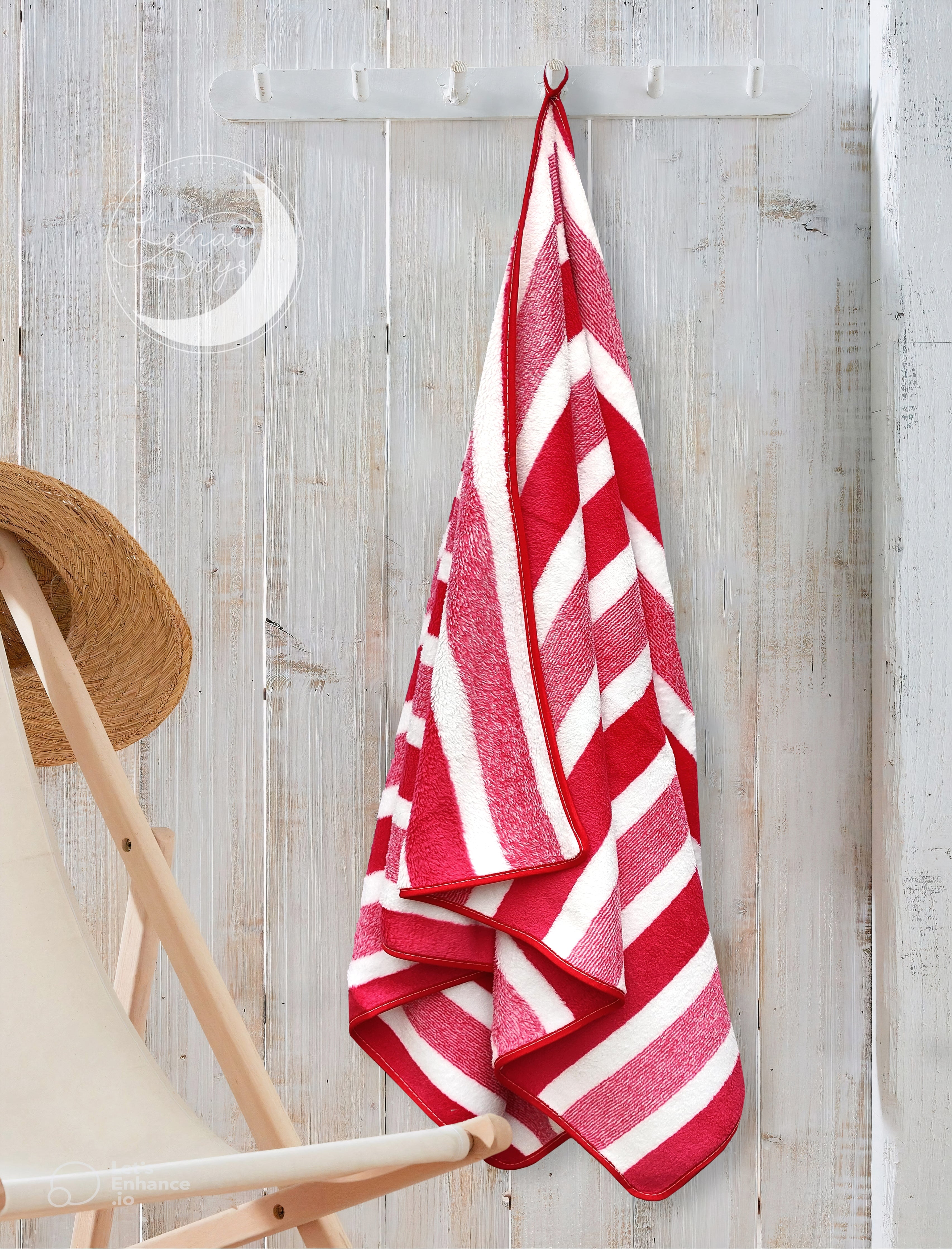 Lunar Days 300 GSM Microfiber Towels for Bath with Hanging Loop