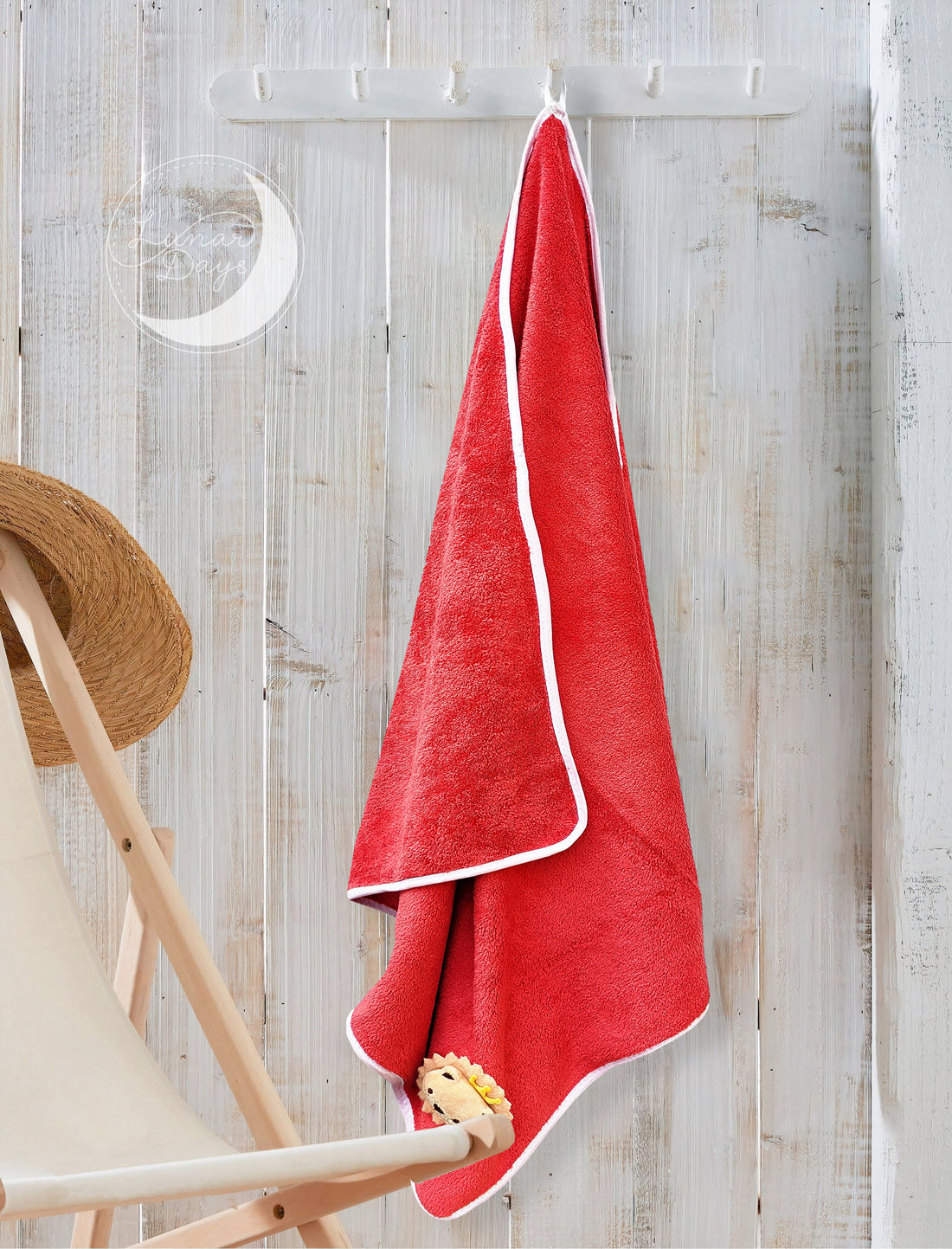 Lunar Days 350 GSM Microfiber Kids Bath Towel with Hanging Loop
