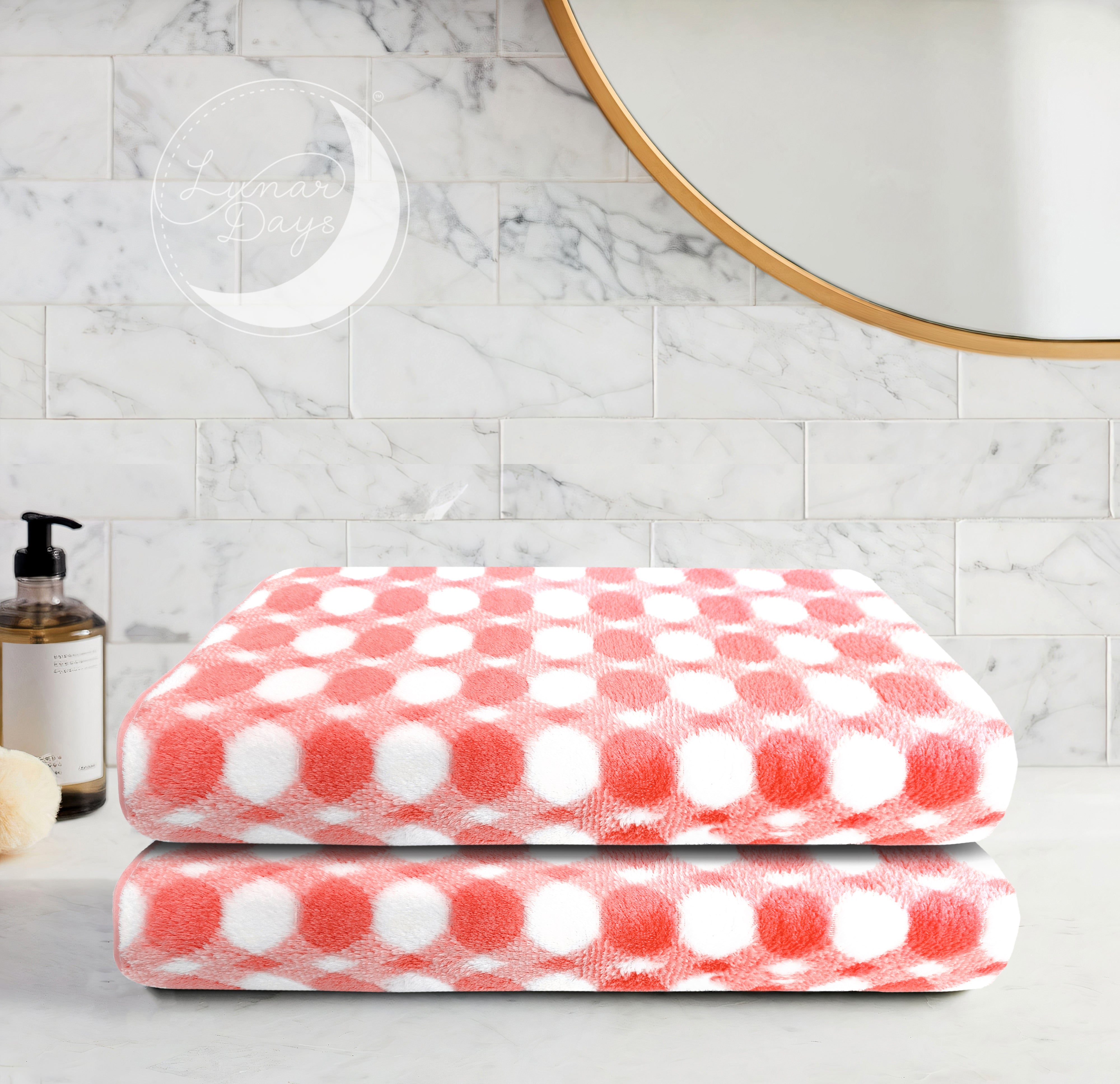 Lunar Days 300 GSM Microfiber Towels for Bath with Hanging Loop