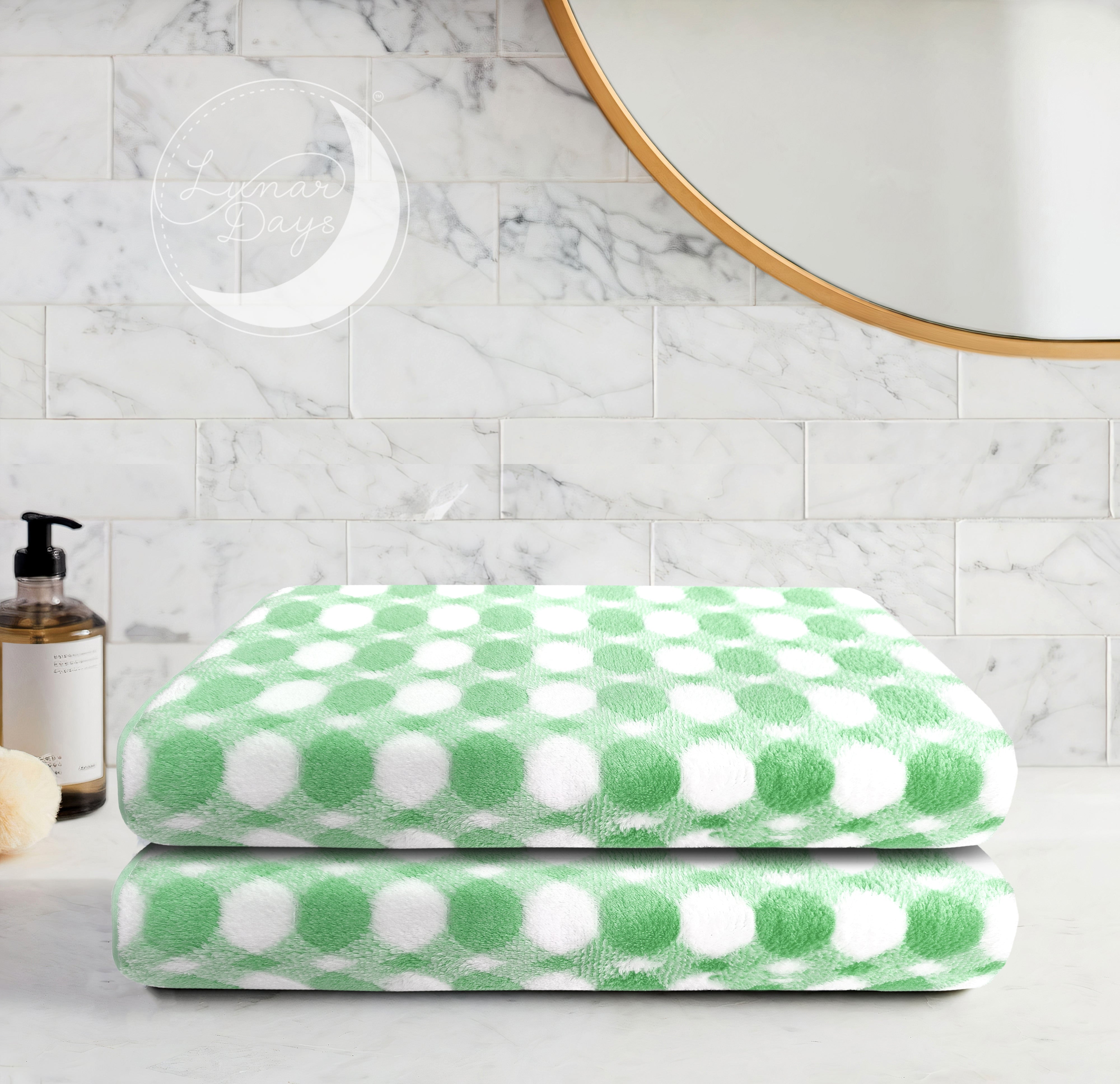 Lunar Days 300 GSM Microfiber Towels for Bath with Hanging Loop