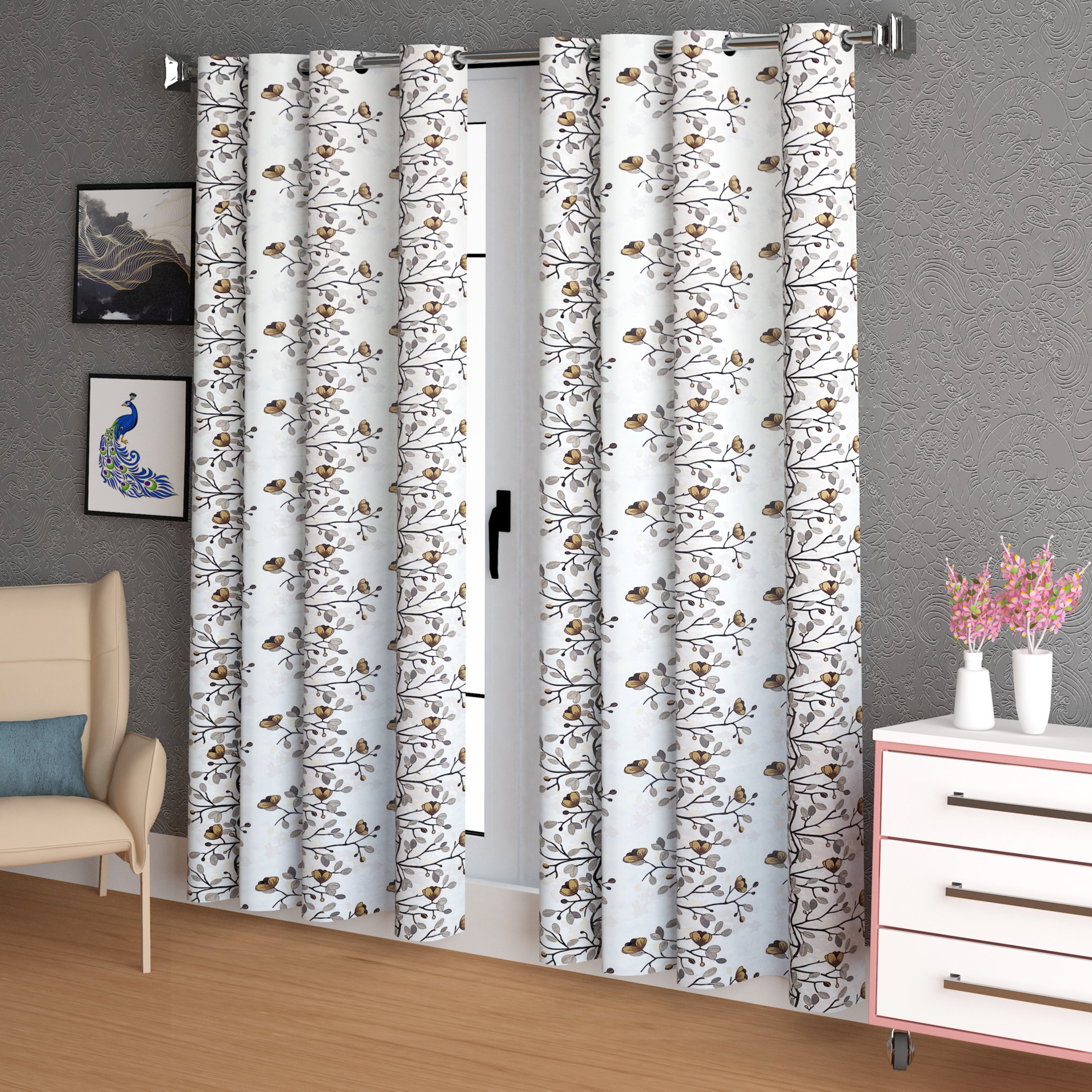 Lunar Days Full Moon Eyelet Curtain Corsage