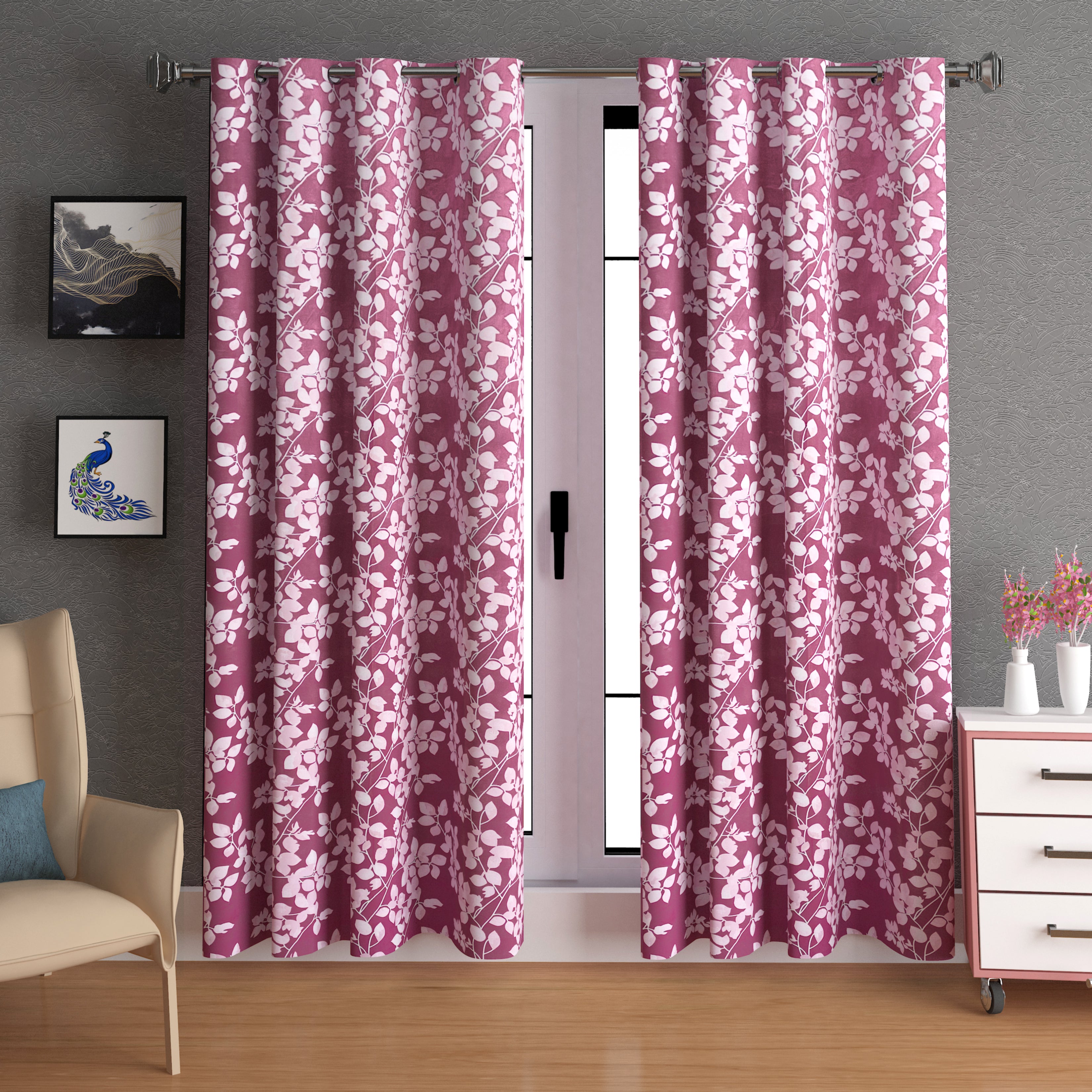 Lunar Days Full Moon Eyelet Curtain Leafy