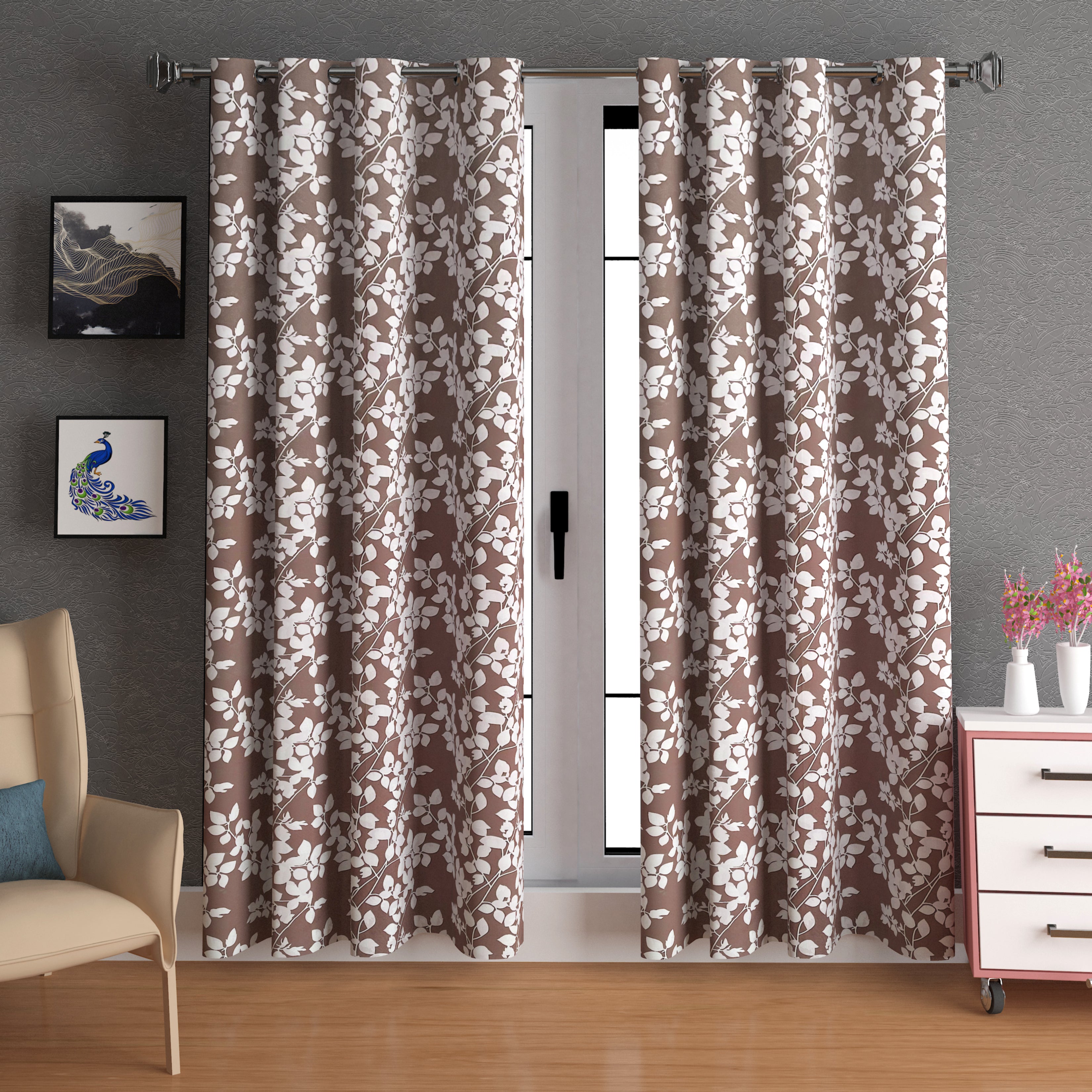 Lunar Days Full Moon Eyelet Curtain Leafy